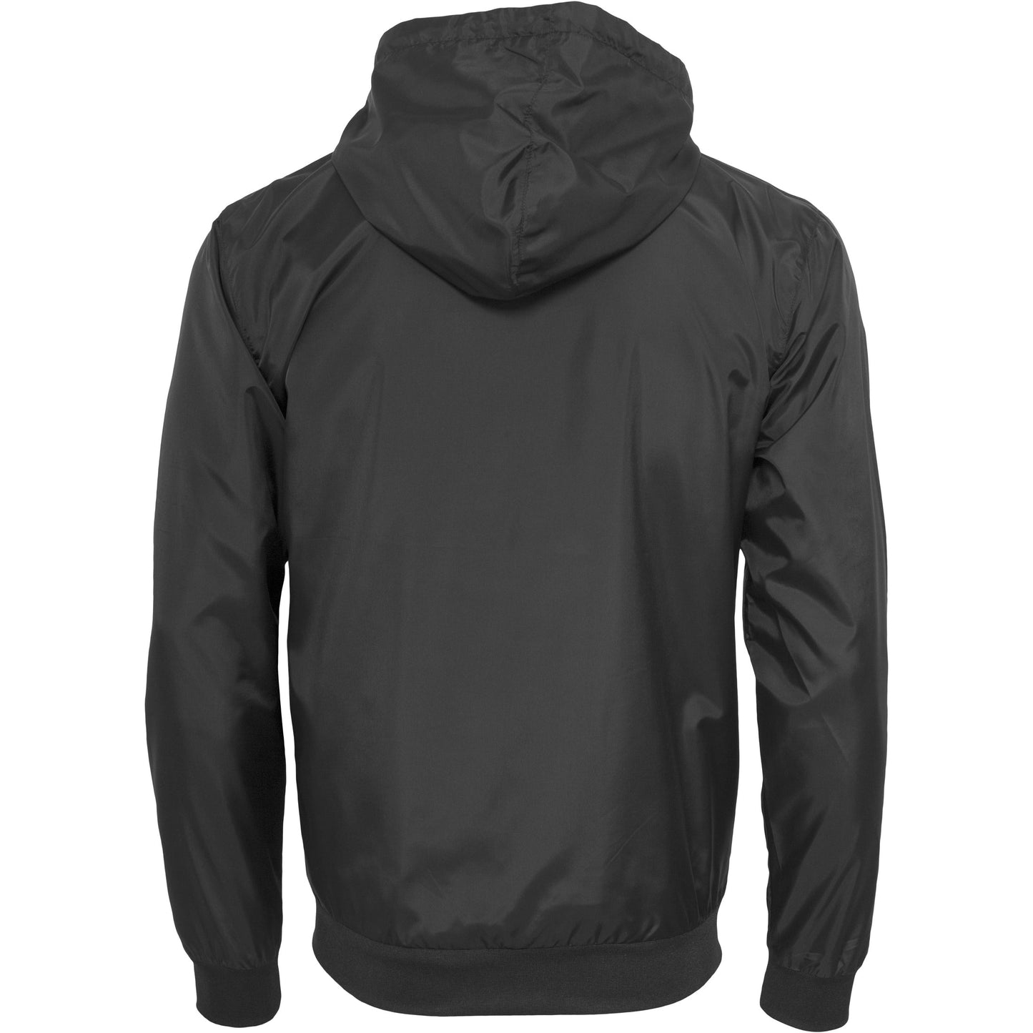Build Your Brand Wind Runner Jacket Water-Resistant Mesh Lining Hooded Casual