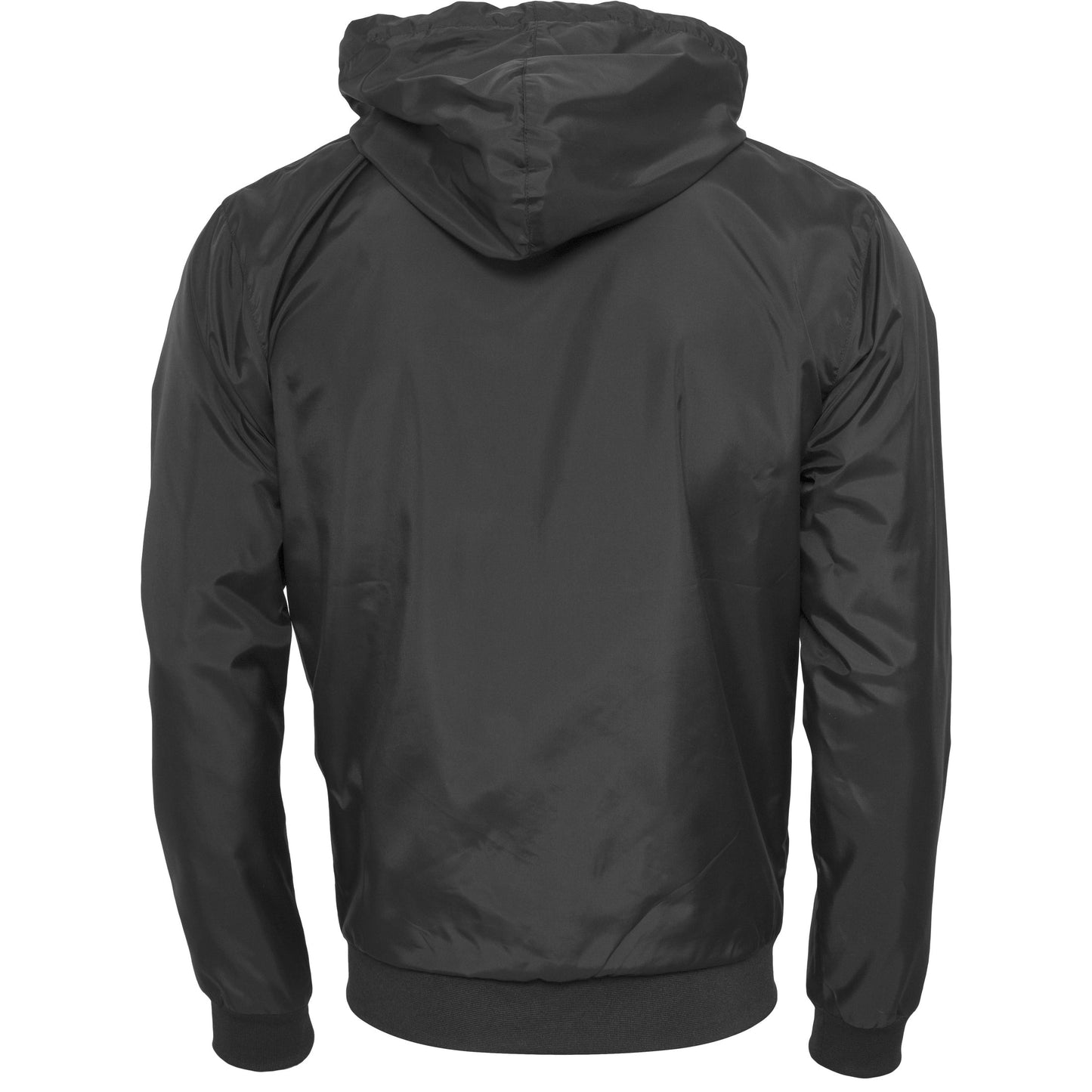 Build Your Brand Wind Runner Jacket Water-Resistant Mesh Lining Hooded Casual