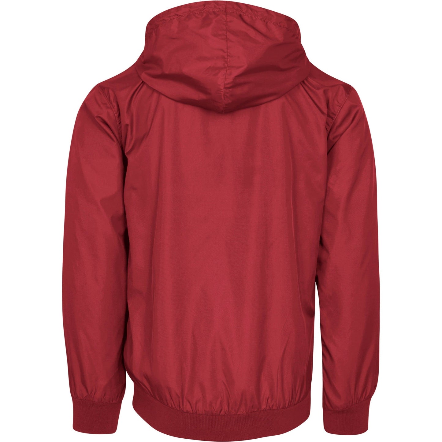 Build Your Brand Wind Runner Jacket Water-Resistant Mesh Lining Hooded Casual