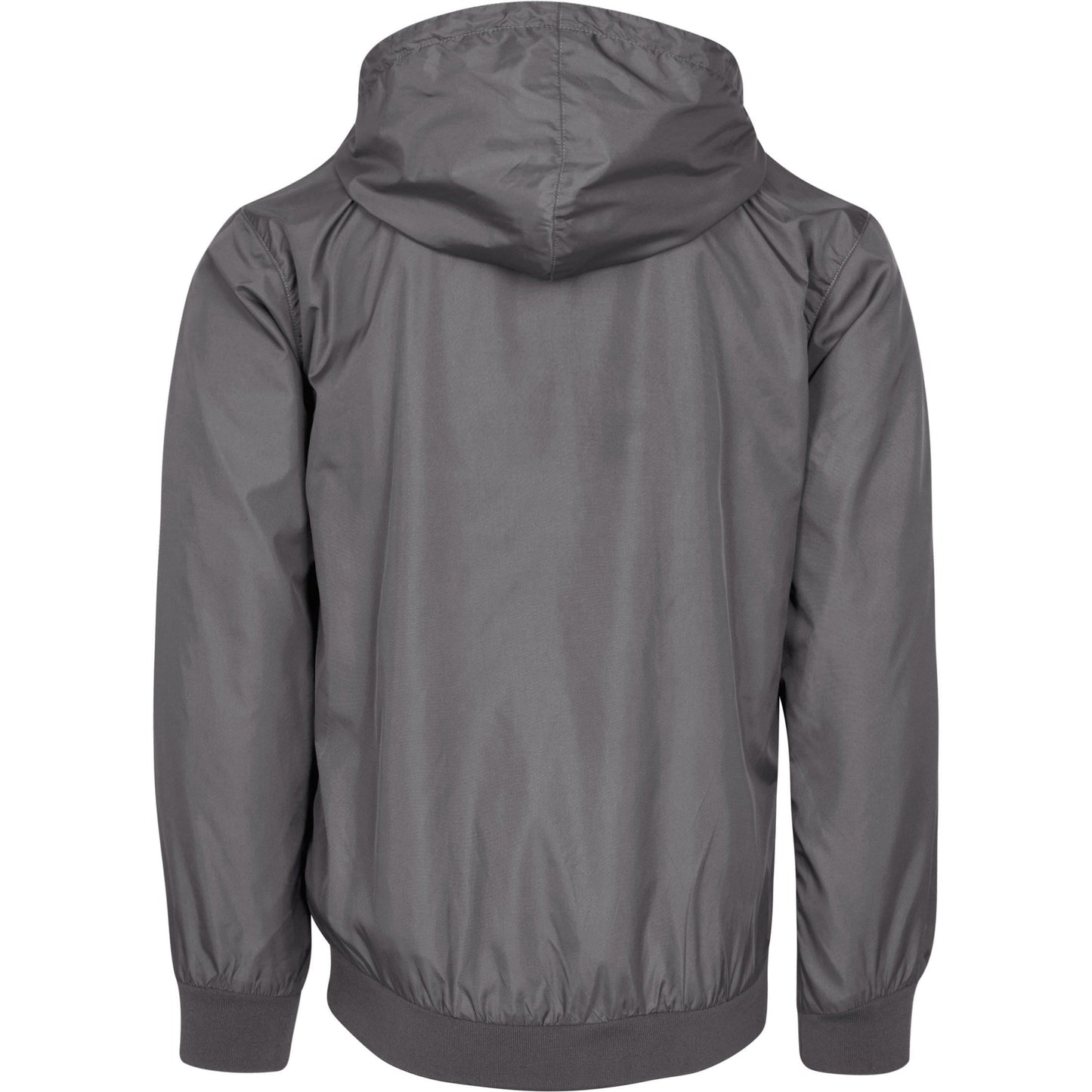 Build Your Brand Wind Runner Jacket Water-Resistant Mesh Lining Hooded Casual