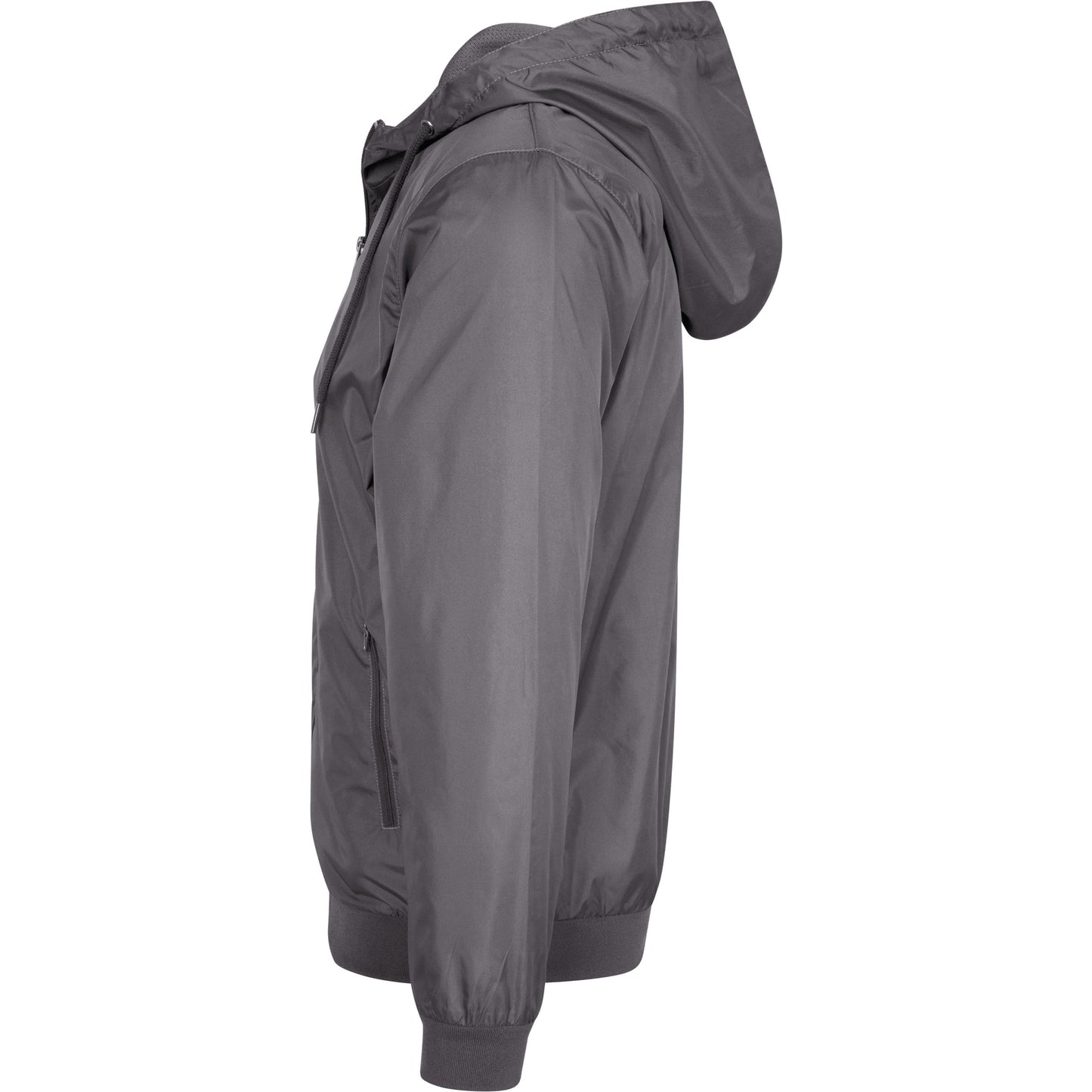 Build Your Brand Wind Runner Jacket Water-Resistant Mesh Lining Hooded Casual