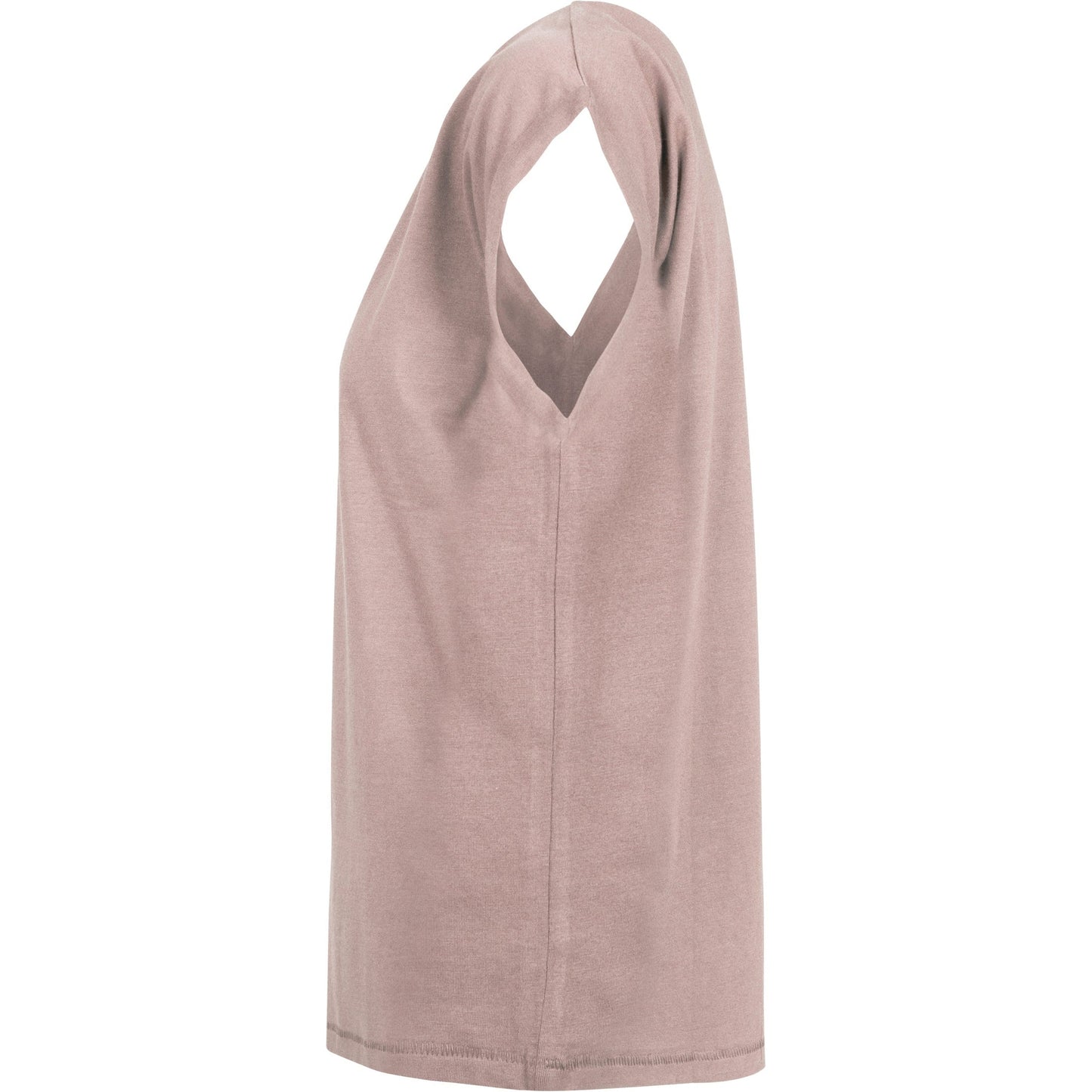 Build Your Brand Women's Extended Shoulder Tee Dusk Rose Casual Top