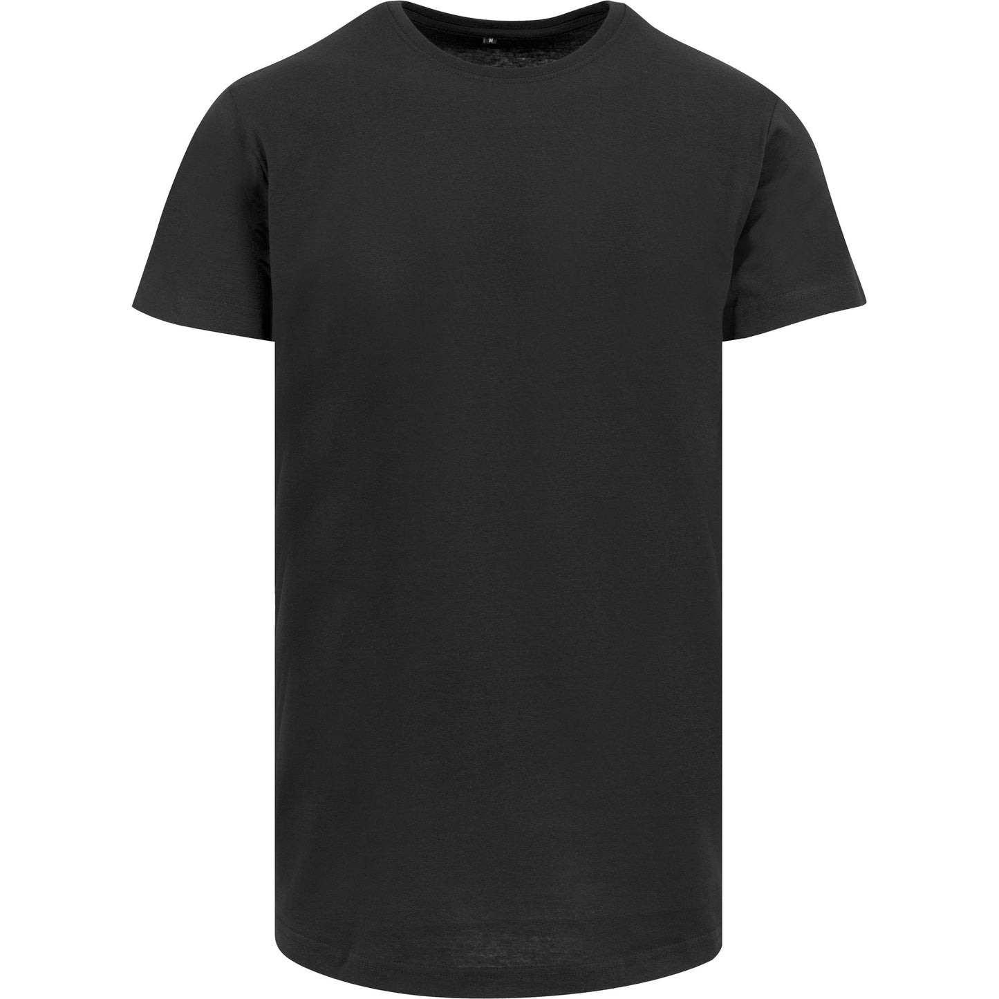 Build Your Brand Shaped Long Tee Extra Long Cut Fitted Style Cotton Jersey