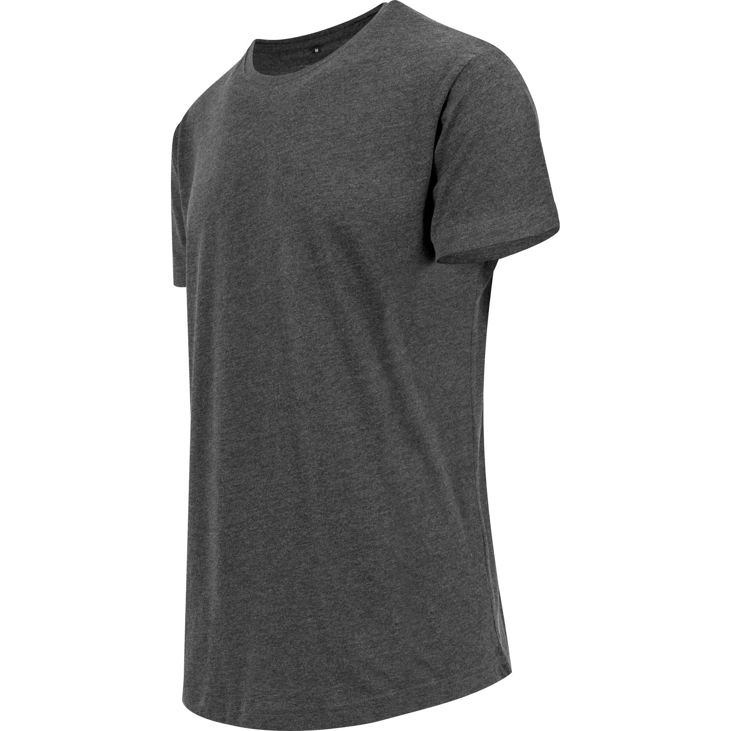 Build Your Brand Shaped Long Tee Extra Long Cut Fitted Style Cotton Jersey