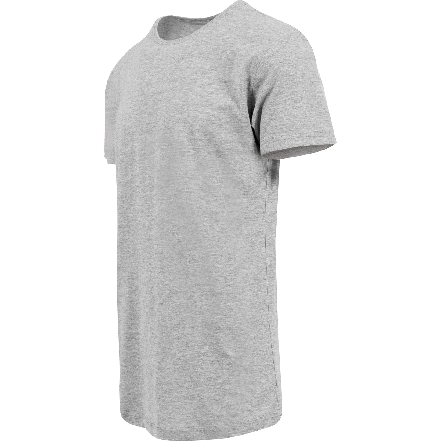 Build Your Brand Shaped Long Tee Extra Long Cut Fitted Style Cotton Jersey