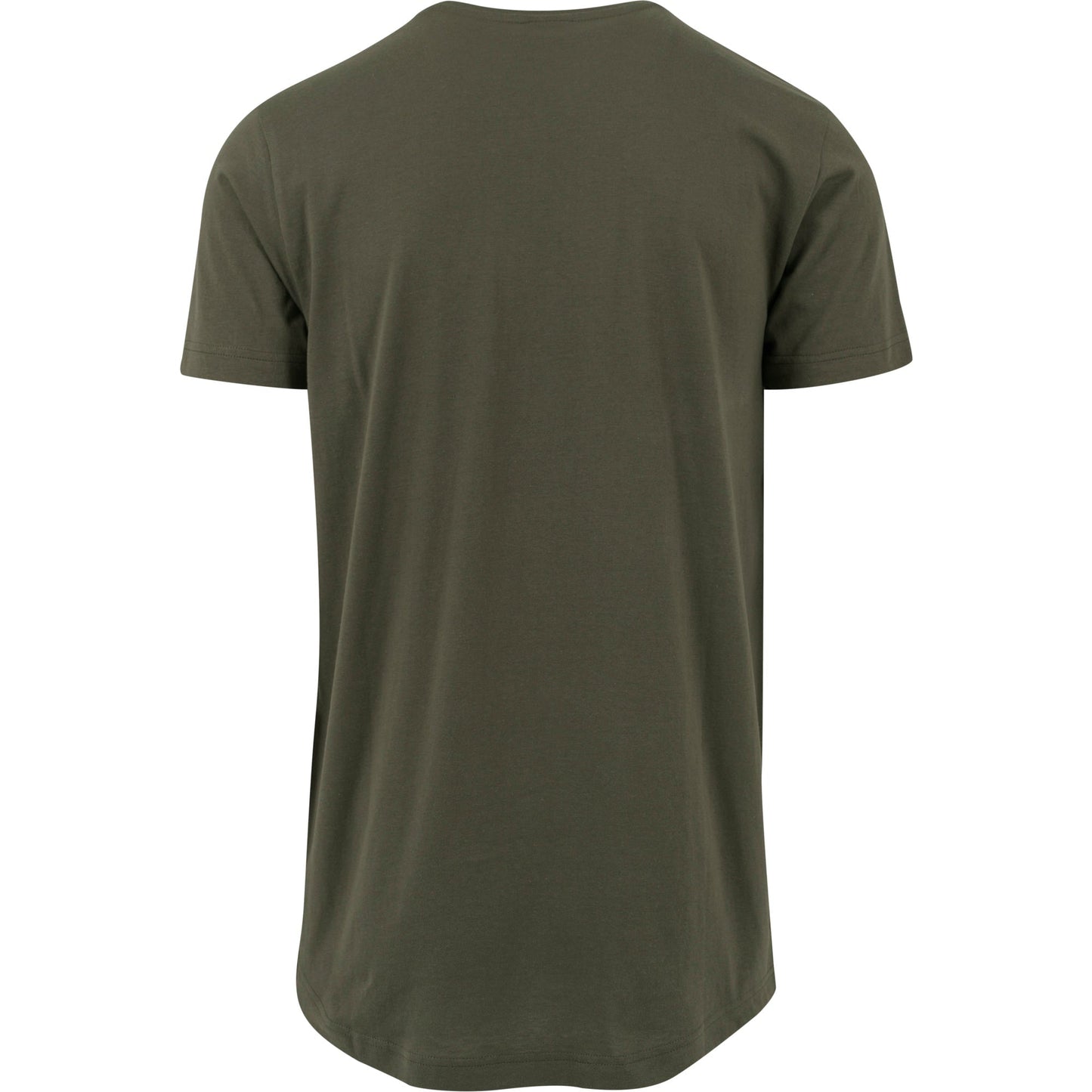 Build Your Brand Shaped Long Tee Extra Long Cut Fitted Style Cotton Jersey