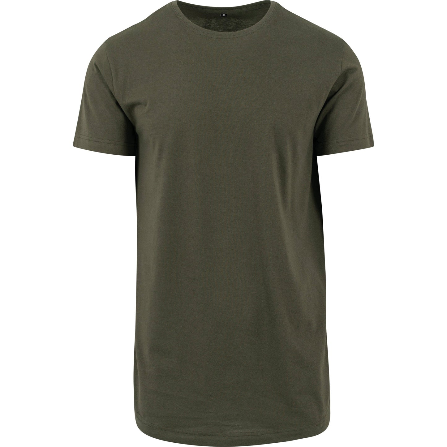 Build Your Brand Shaped Long Tee Extra Long Cut Fitted Style Cotton Jersey