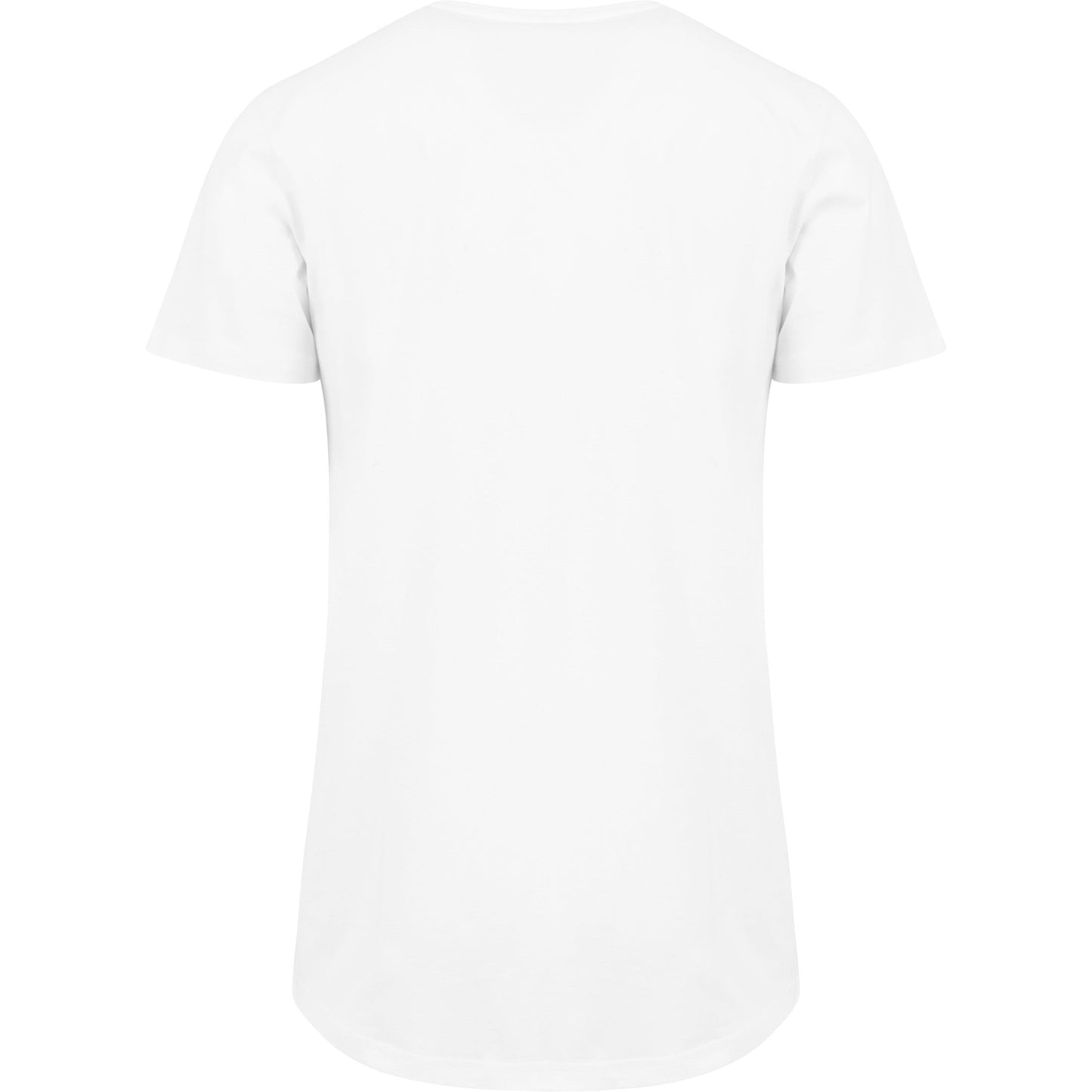 Build Your Brand Shaped Long Tee Extra Long Cut Fitted Style Cotton Jersey