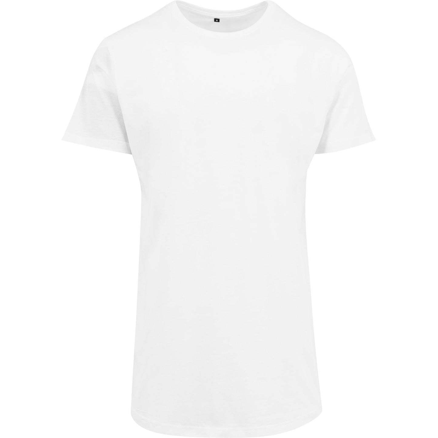 Build Your Brand Shaped Long Tee Extra Long Cut Fitted Style Cotton Jersey
