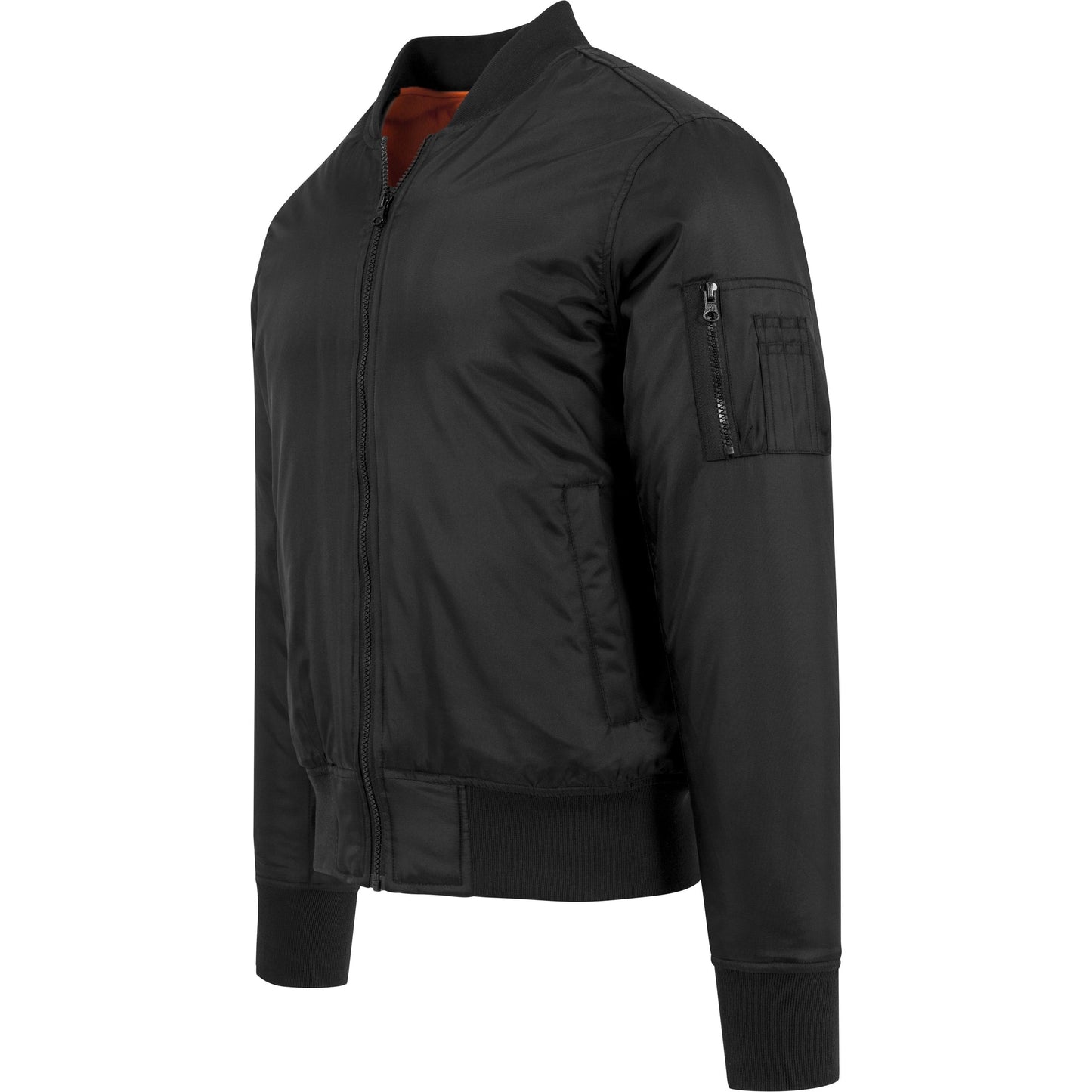 Build Your Brand FAMA Certified Bomber Jacket with Contrast Lining and Zip