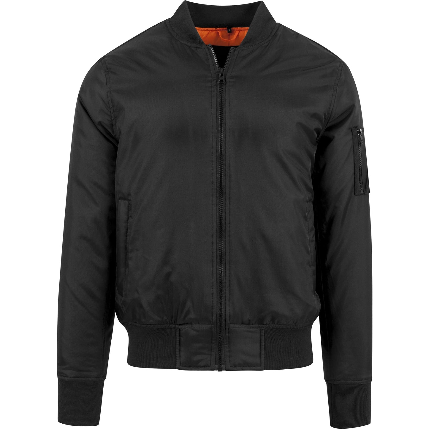 Build Your Brand FAMA Certified Bomber Jacket with Contrast Lining and Zip