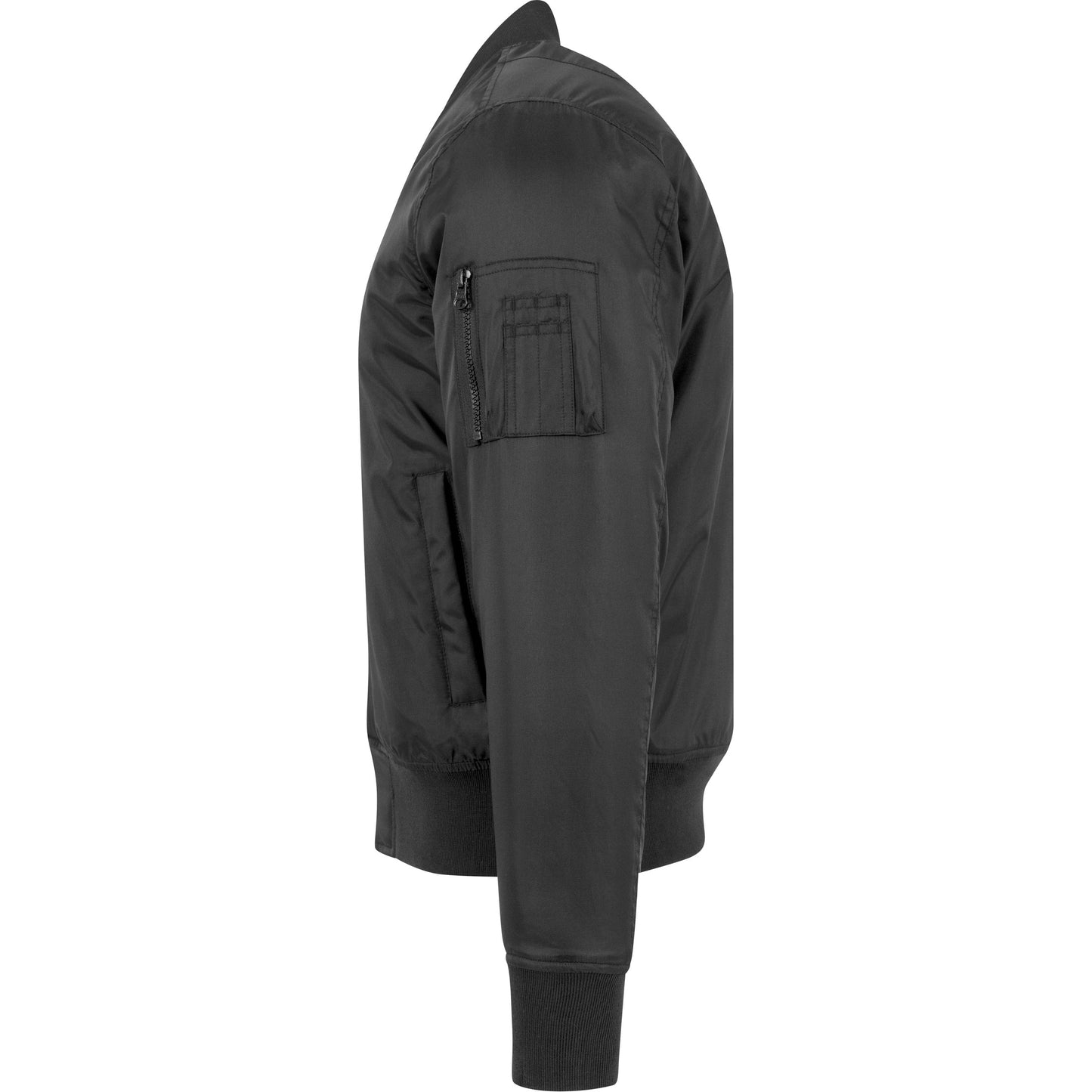 Build Your Brand FAMA Certified Bomber Jacket with Contrast Lining and Zip