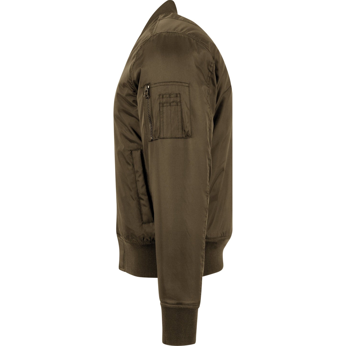 Build Your Brand FAMA Certified Bomber Jacket with Contrast Lining and Zip
