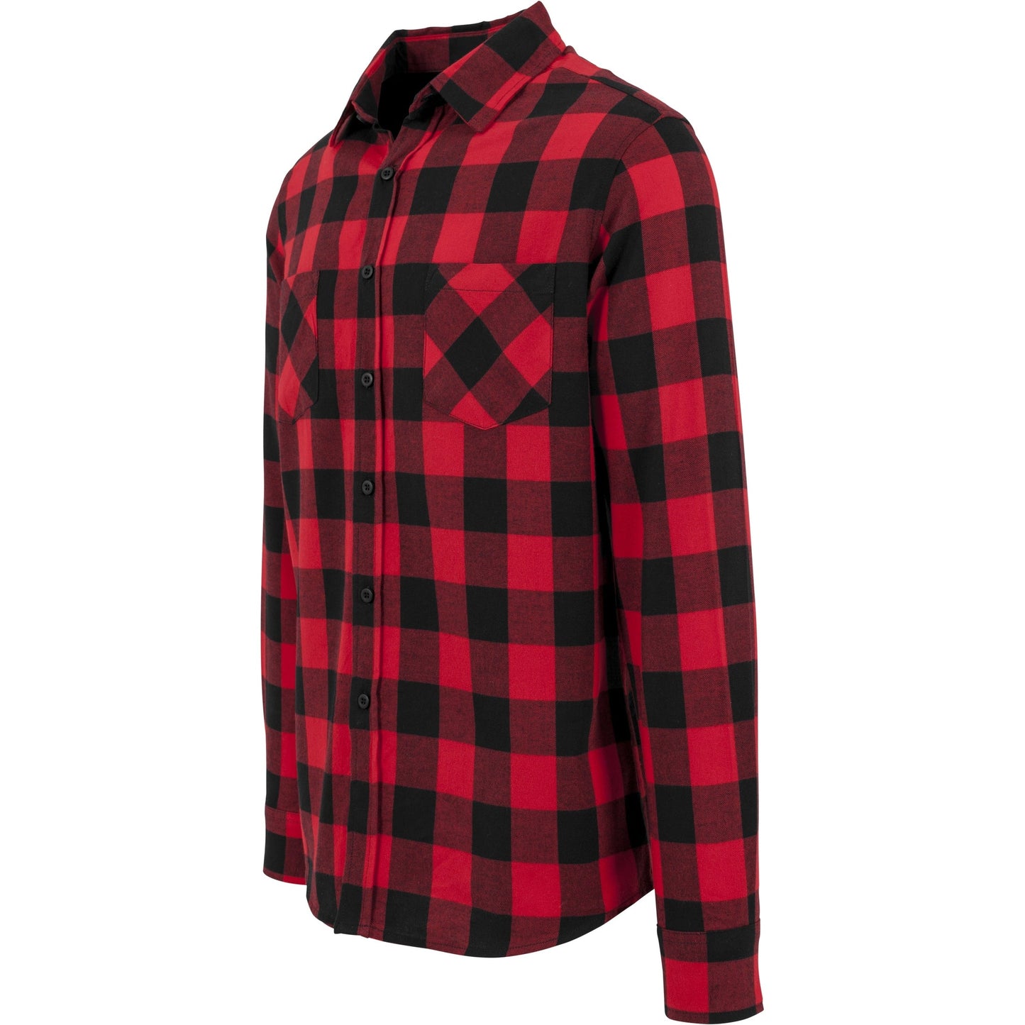 Build Your Brand Checked Flannel Shirt Soft Cotton 2 Pockets Casual Style