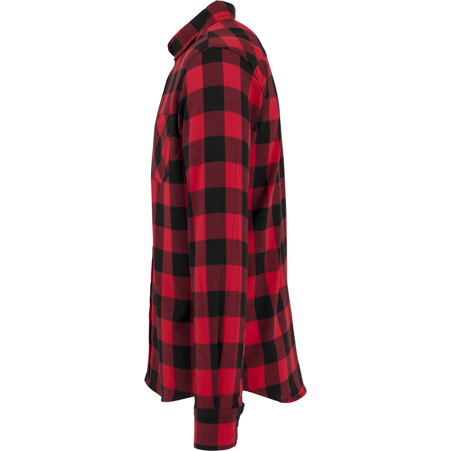Build Your Brand Checked Flannel Shirt Soft Cotton 2 Pockets Casual Style