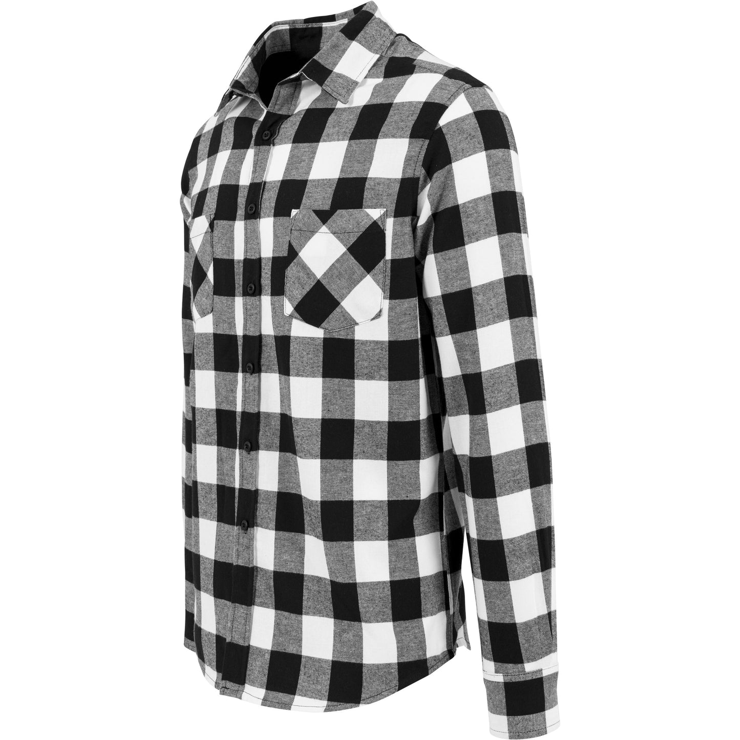 Build Your Brand Checked Flannel Shirt Soft Cotton 2 Pockets Casual Style