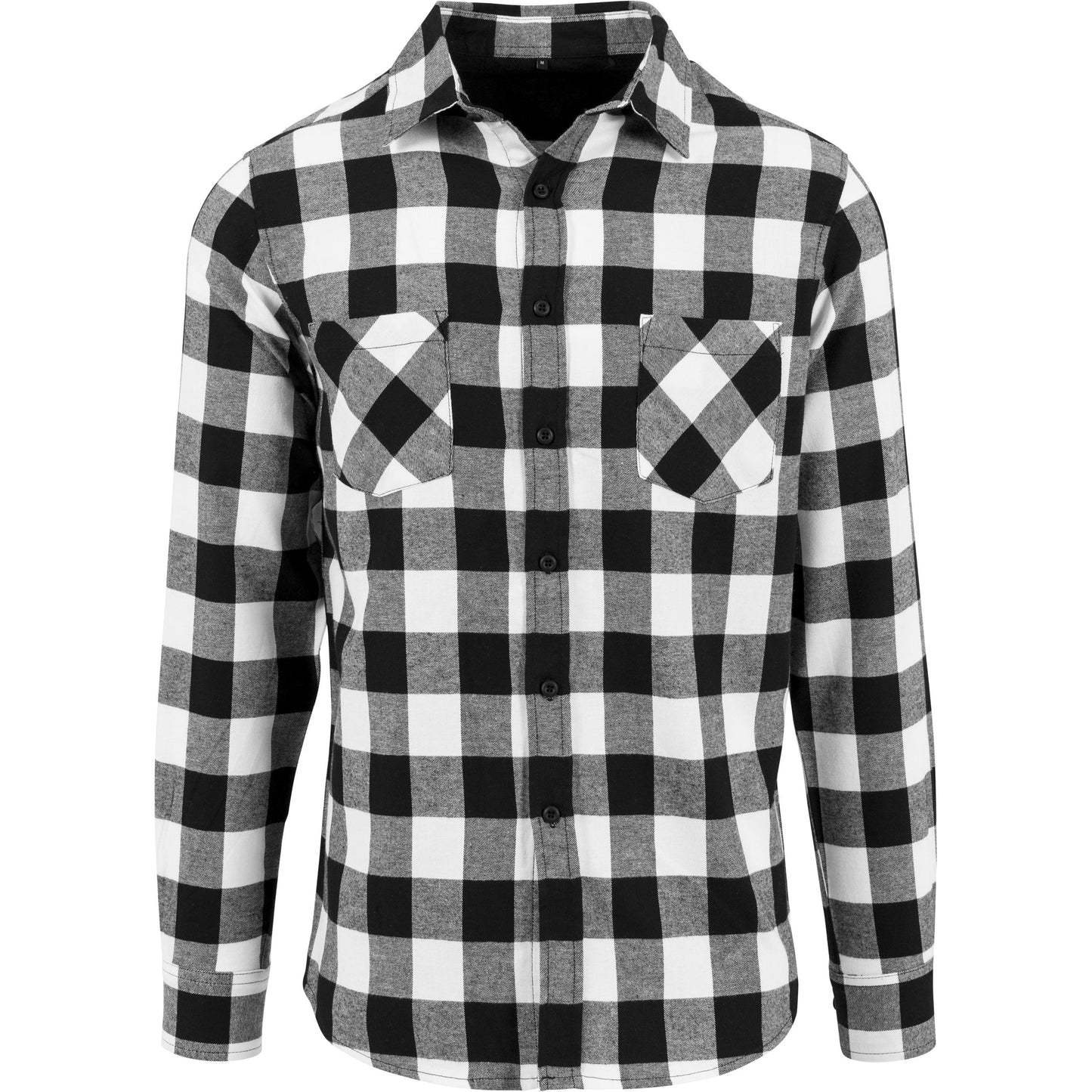 Build Your Brand Checked Flannel Shirt Soft Cotton 2 Pockets Casual Style