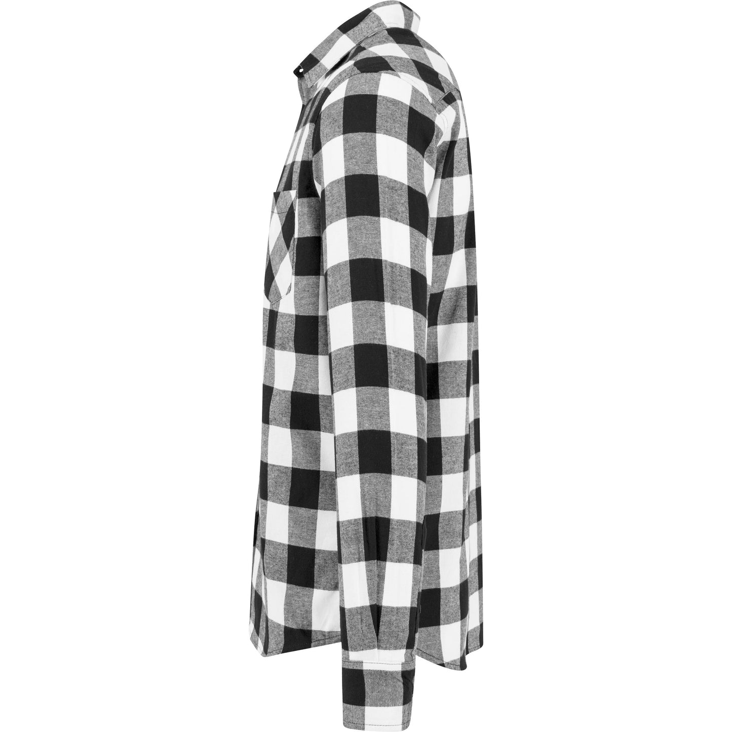 Build Your Brand Checked Flannel Shirt Soft Cotton 2 Pockets Casual Style