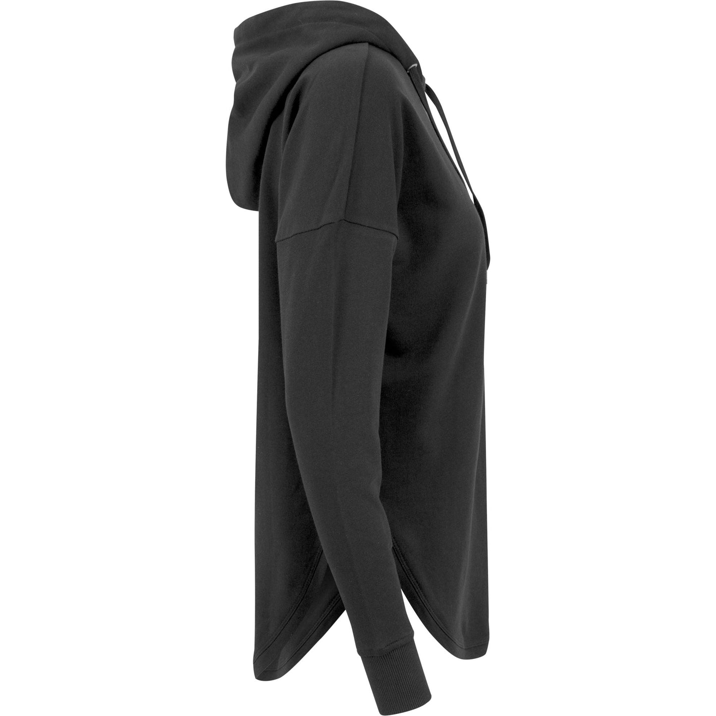 Build Your Brand Women's Oversized Hoodie with Drawstrings and Ribbed Cuffs