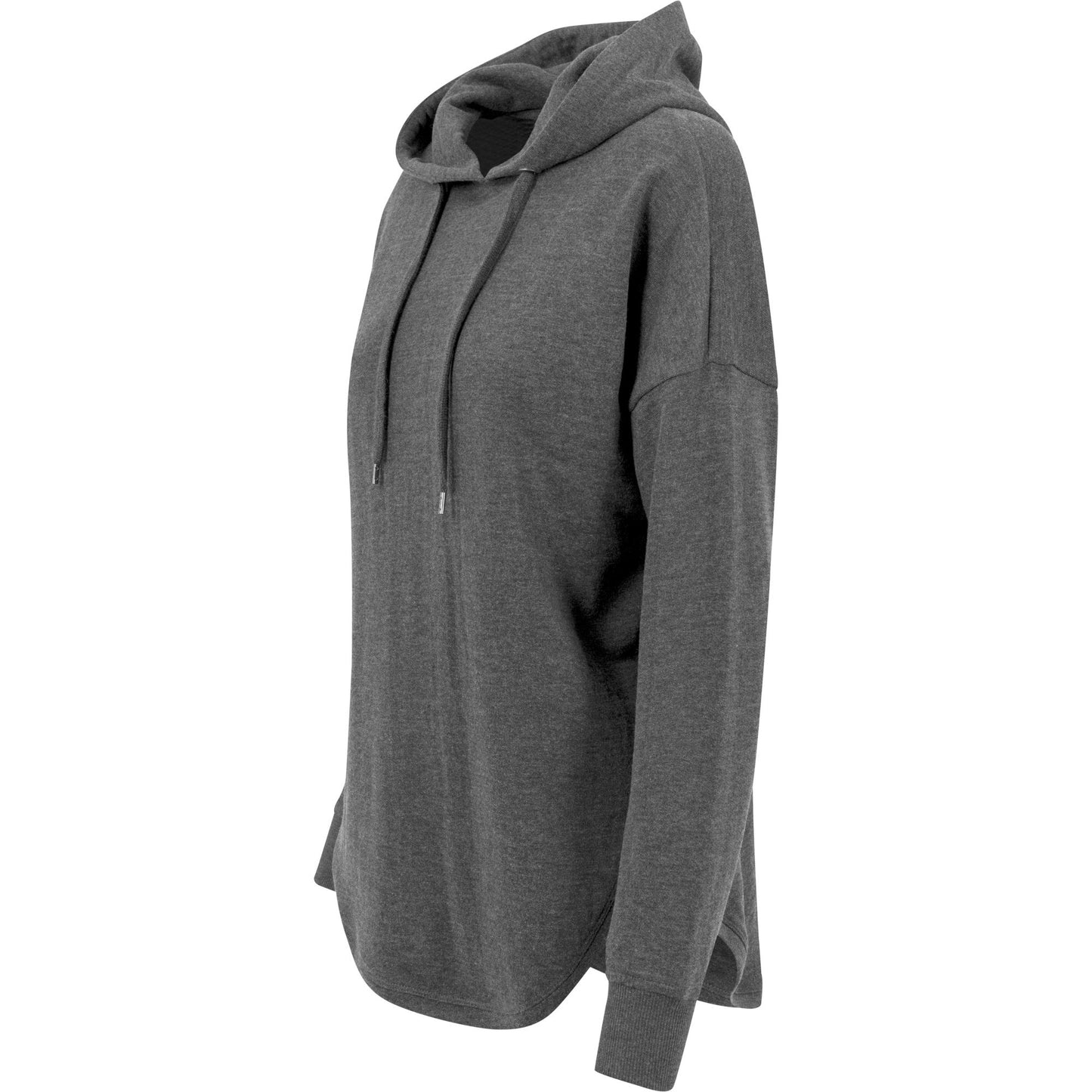 Build Your Brand Women's Oversized Hoodie with Drawstrings and Ribbed Cuffs