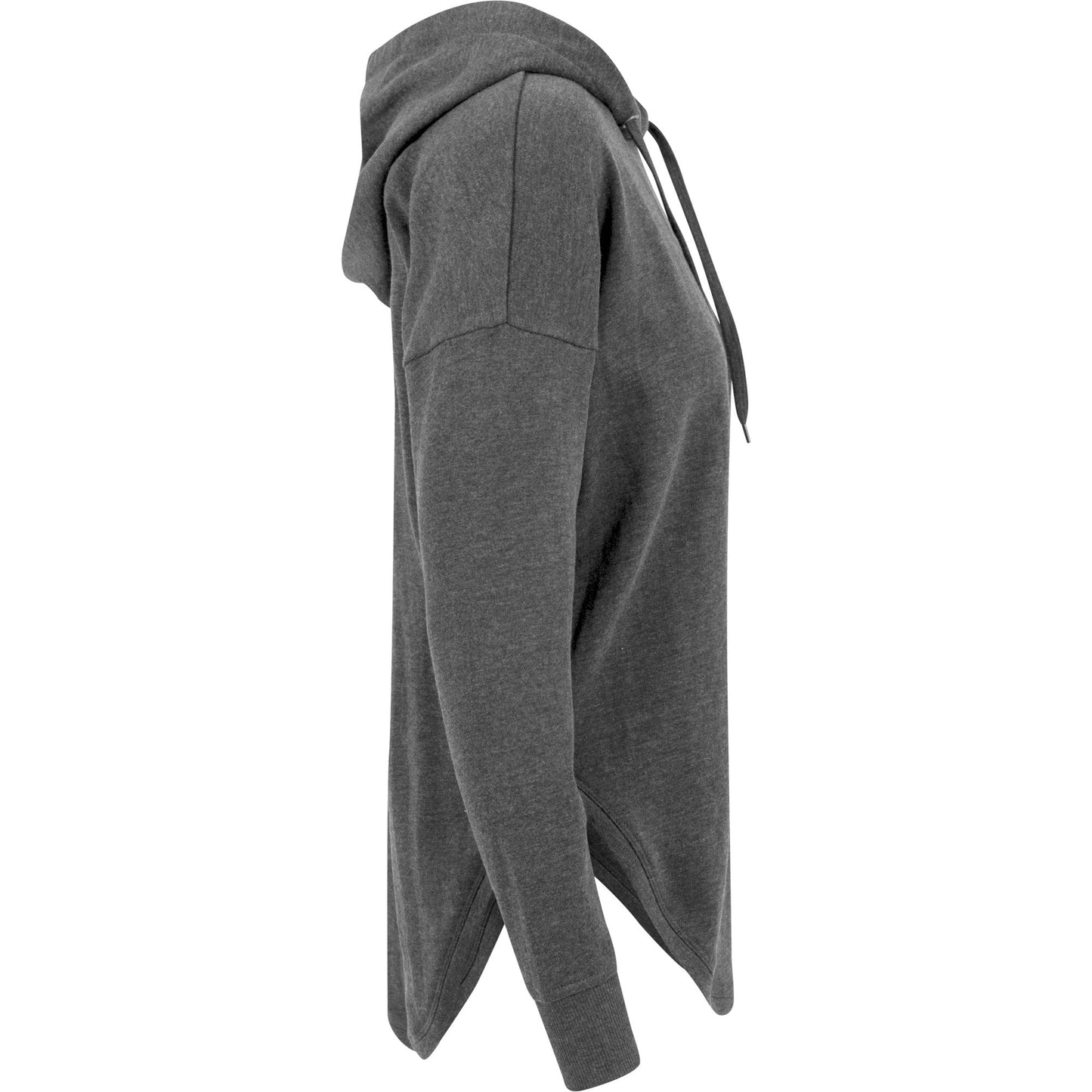 Build Your Brand Women's Oversized Hoodie with Drawstrings and Ribbed Cuffs