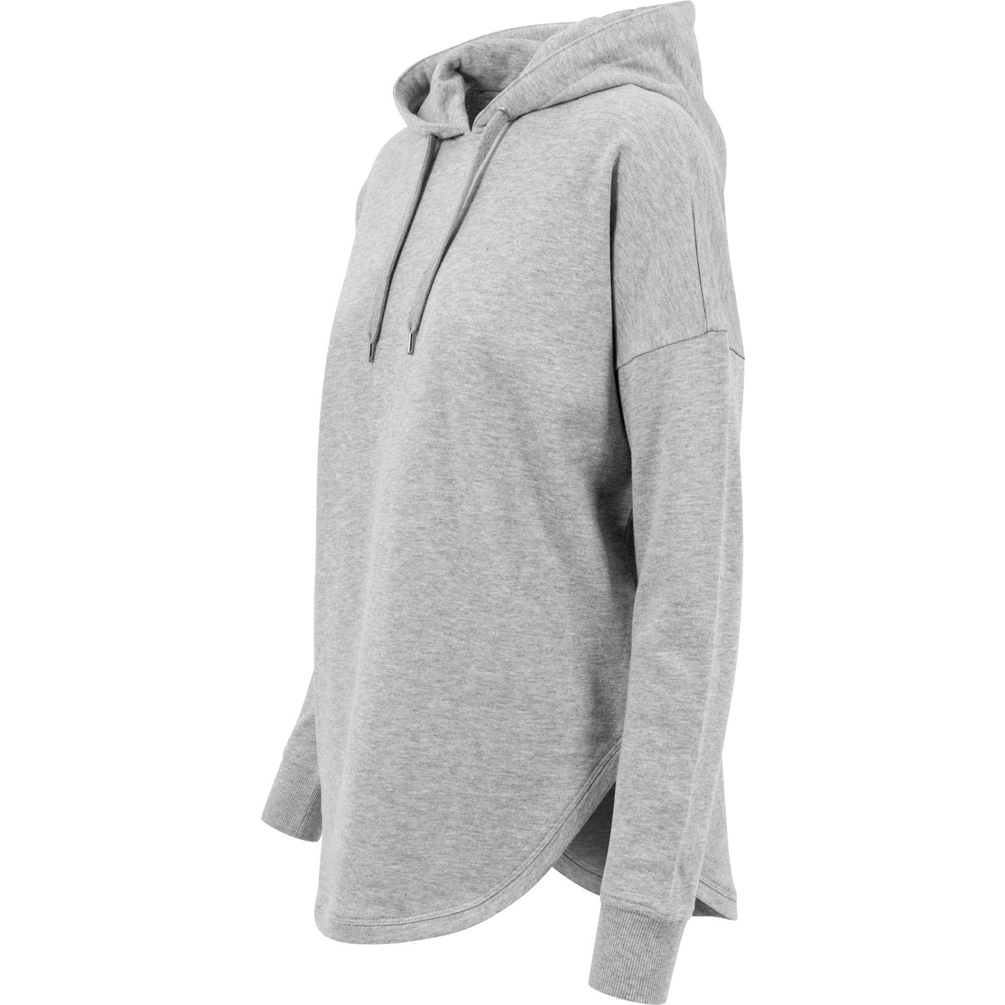 Build Your Brand Women's Oversized Hoodie with Drawstrings and Ribbed Cuffs