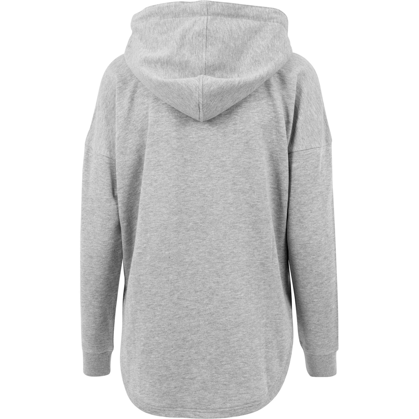 Build Your Brand Women's Oversized Hoodie with Drawstrings and Ribbed Cuffs