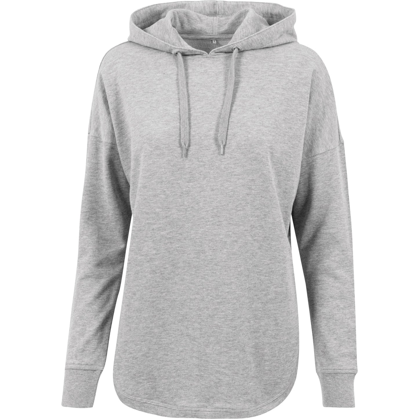 Build Your Brand Women's Oversized Hoodie with Drawstrings and Ribbed Cuffs