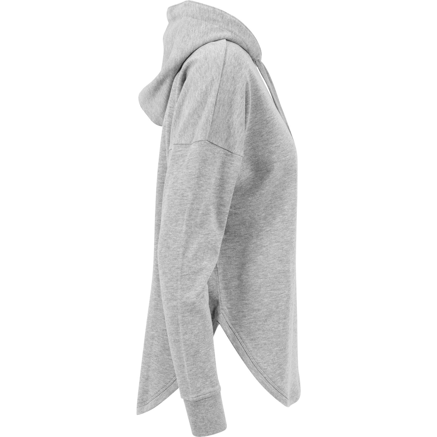 Build Your Brand Women's Oversized Hoodie with Drawstrings and Ribbed Cuffs