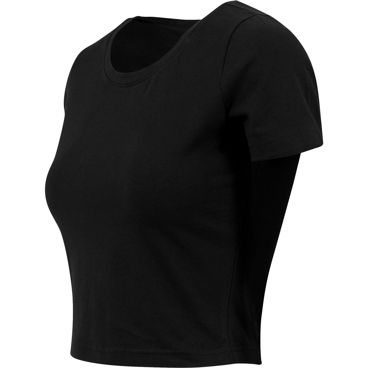 Build Your Brand Women's Cropped Tee Lightweight Sporty Fit Oeko-Tex Certified