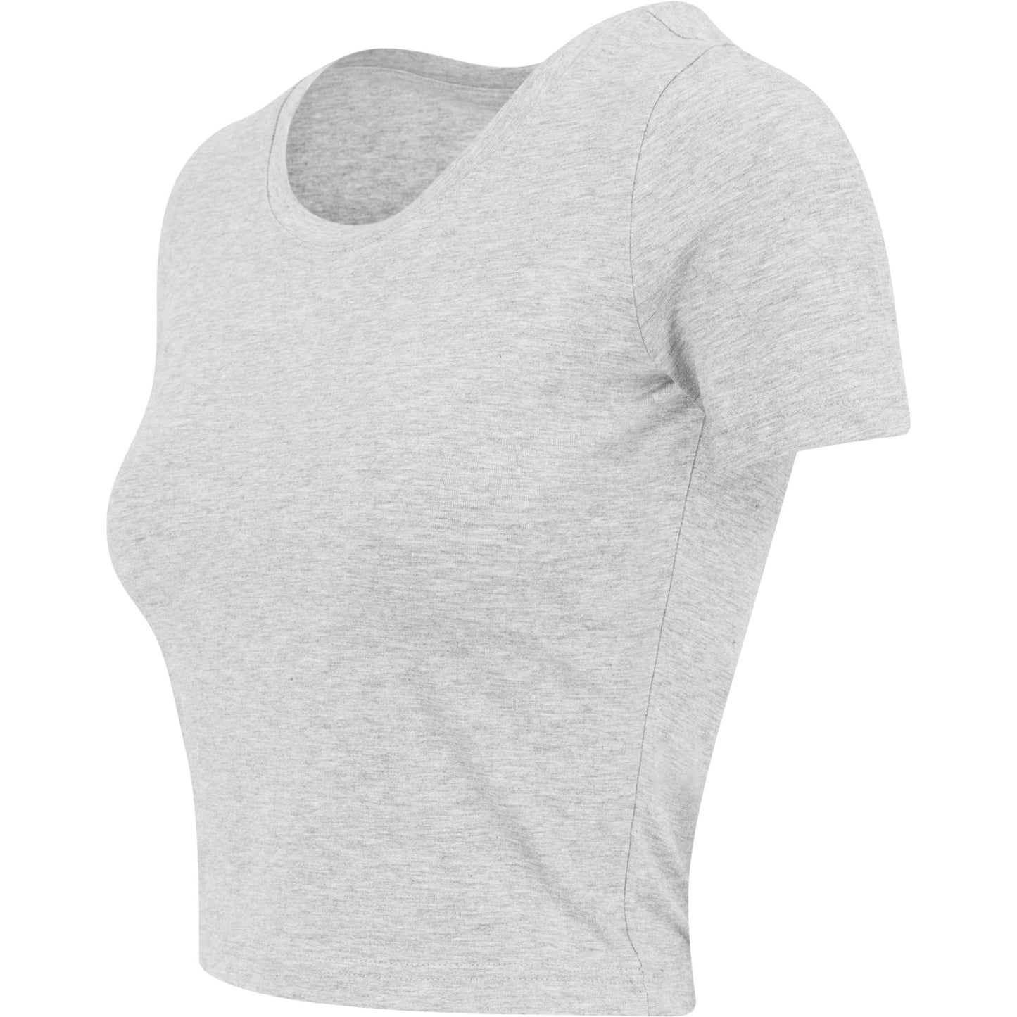 Build Your Brand Women's Cropped Tee Lightweight Sporty Fit Oeko-Tex Certified