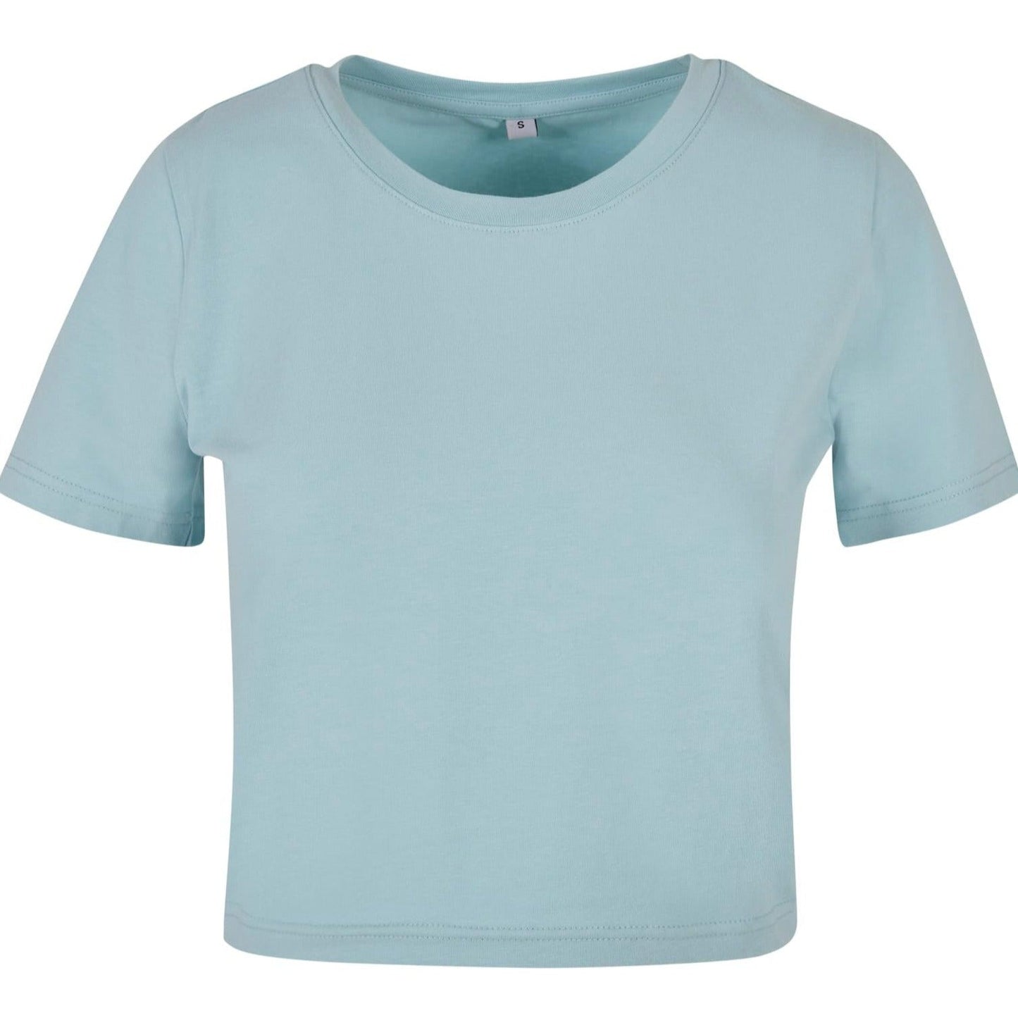 Build Your Brand Women's Cropped Tee Lightweight Sporty Fit Oeko-Tex Certified