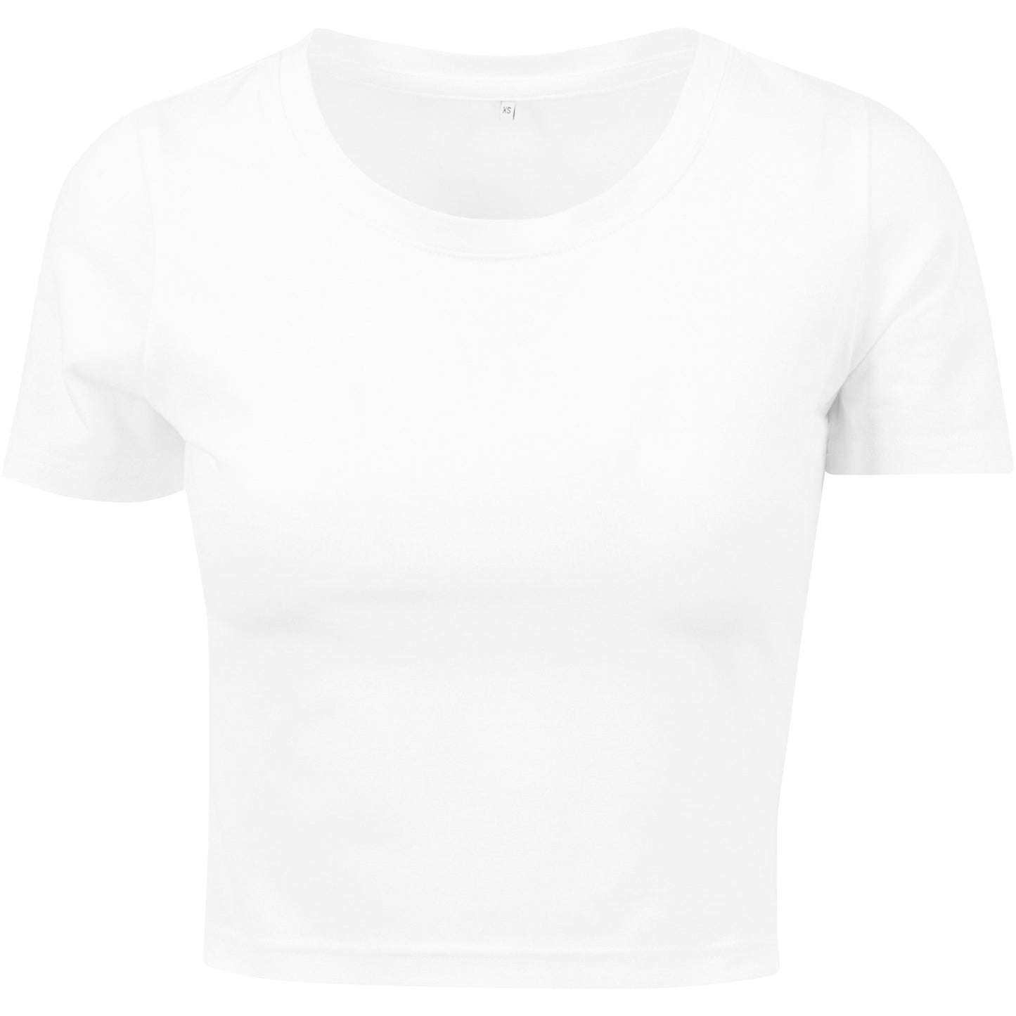 Build Your Brand Women's Cropped Tee Lightweight Sporty Fit Oeko-Tex Certified