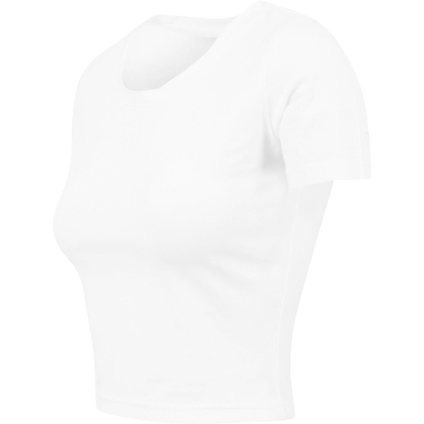 Build Your Brand Women's Cropped Tee Lightweight Sporty Fit Oeko-Tex Certified
