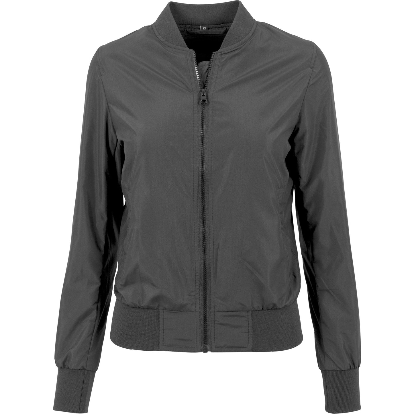 Build Your Brand Women's FAMA Certified Nylon Bomber Jacket Casual Fit