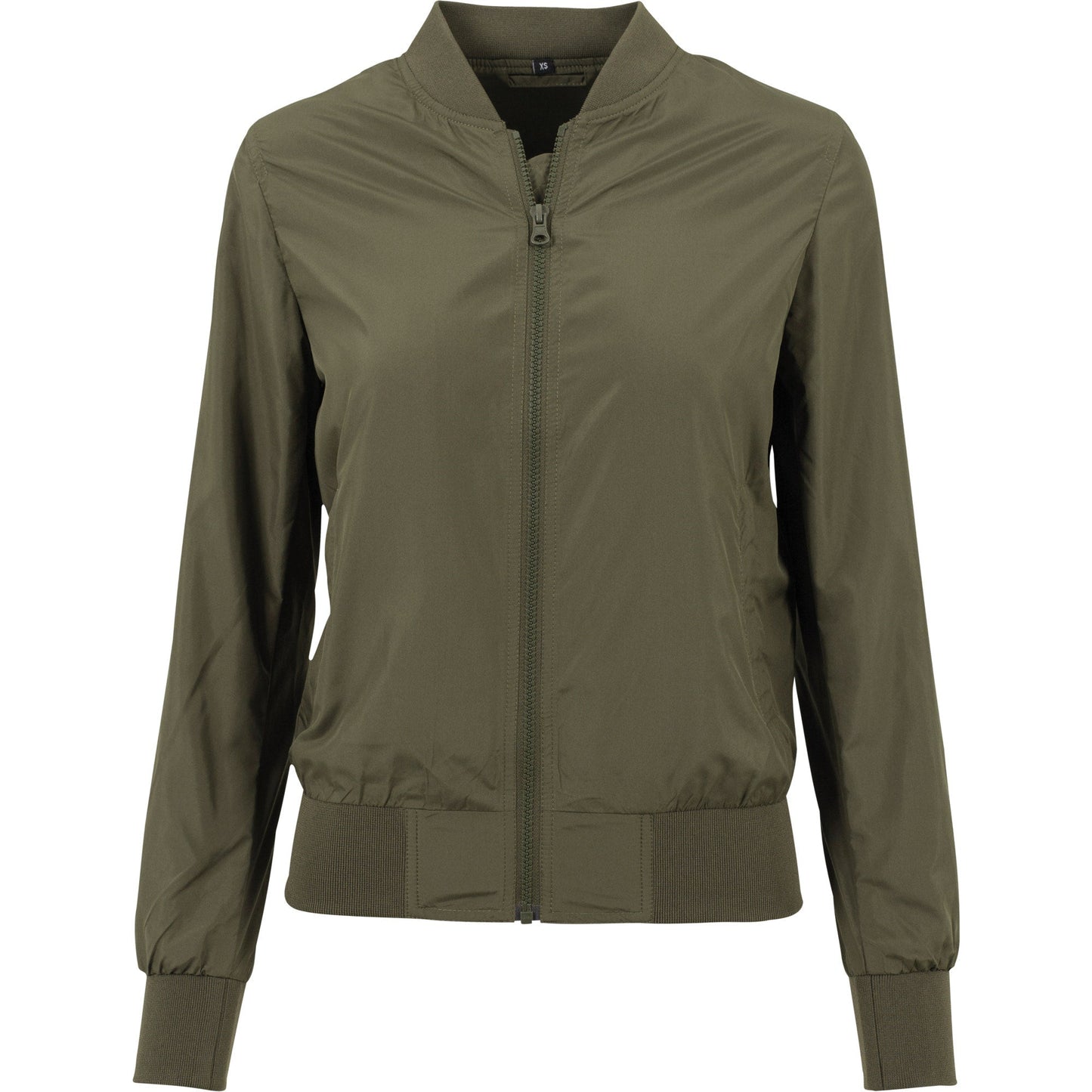 Build Your Brand Women's FAMA Certified Nylon Bomber Jacket Casual Fit