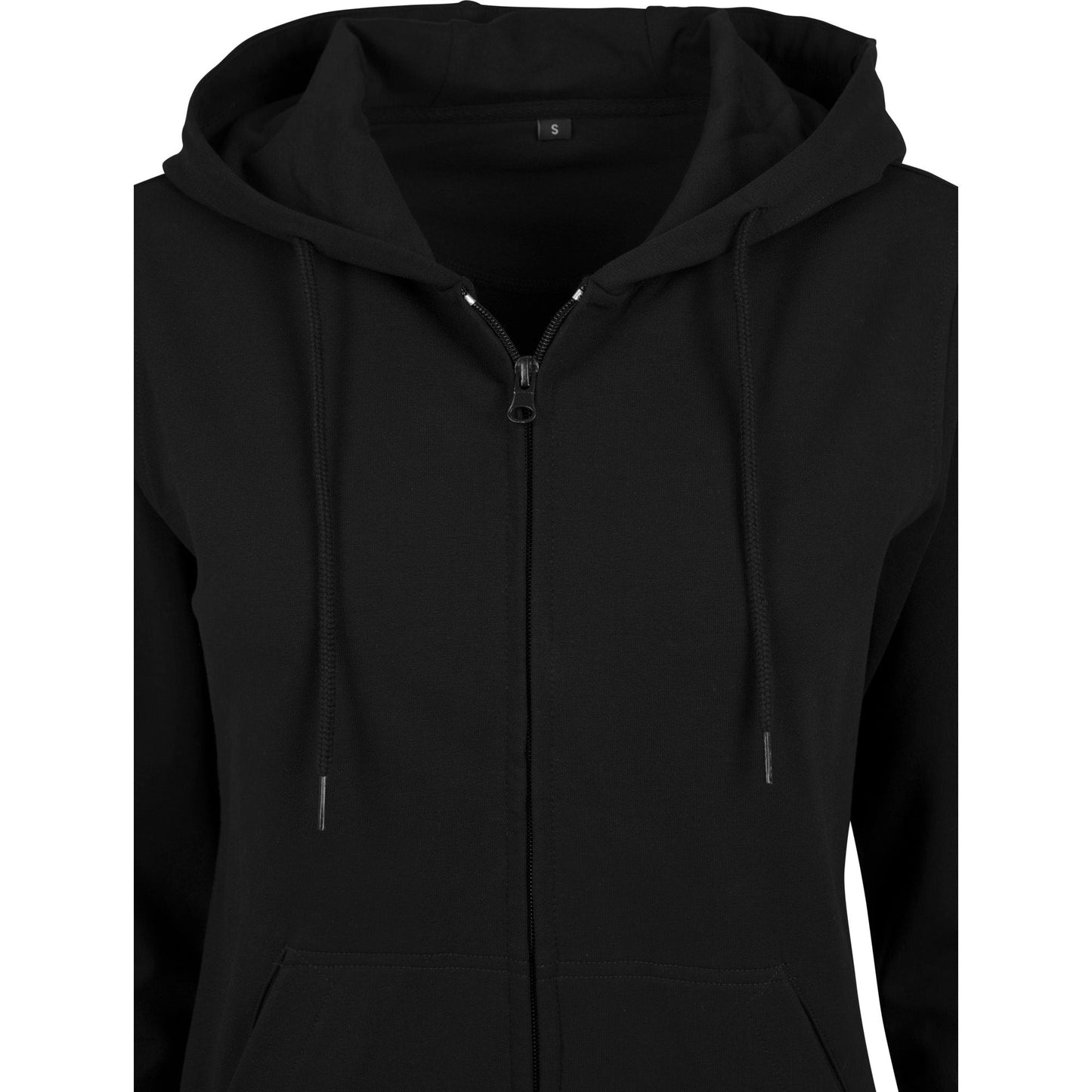 Build Your Brand Women's Terry Zip Hoodie Soft Fabric Casual Long Fit XS-XL