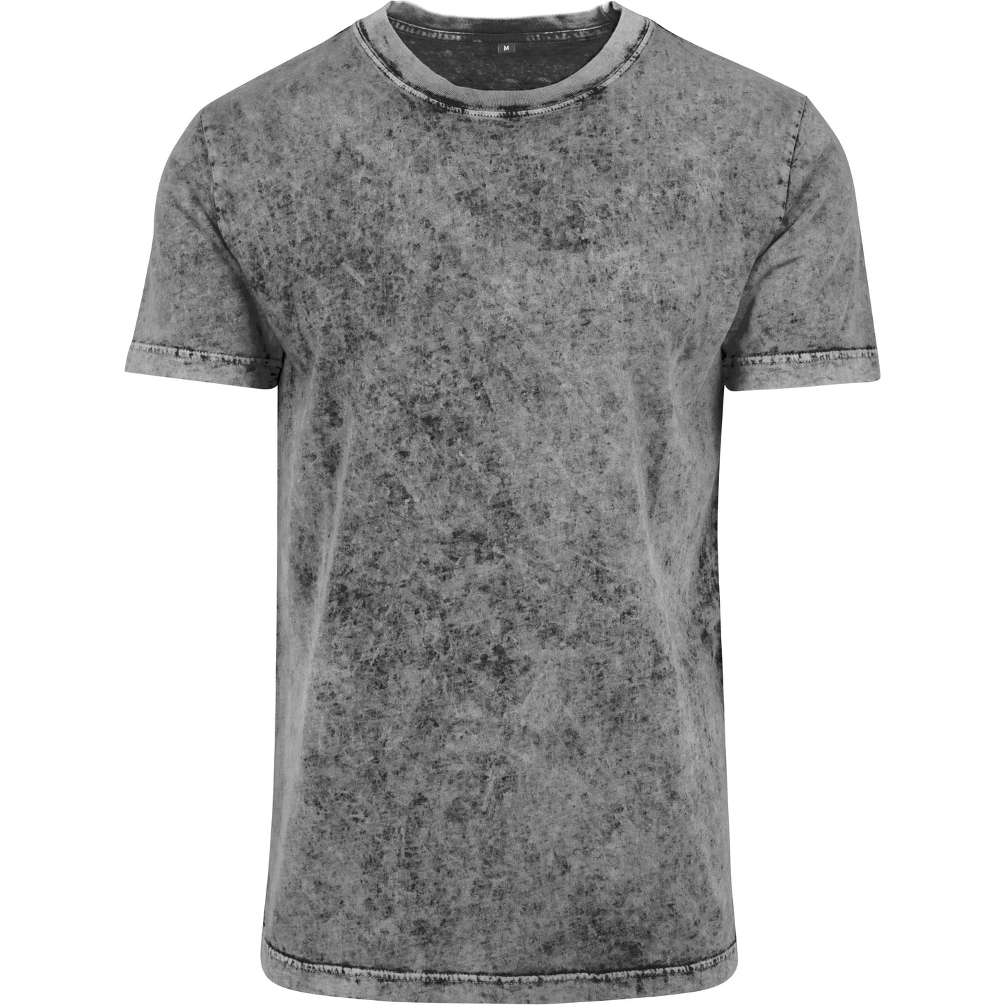 Build Your Brand Acid Washed Tee Regular Fit Crew Neck T-Shirt 100% Cotton