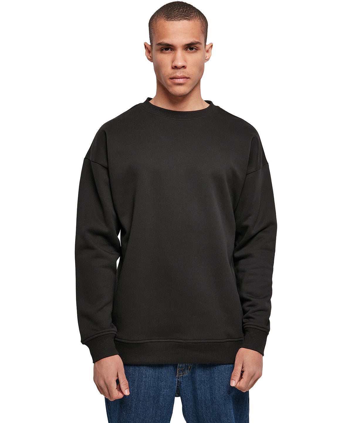 Build Your Brand Sweat Crew Neck Regular Fit Brushed Fleece Comfortable Top