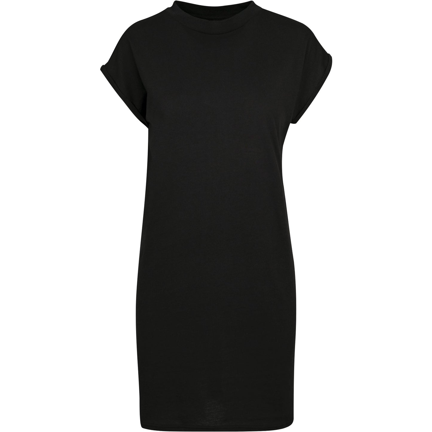 Build Your Brand Women's Black Turtle Neck Extended Shoulder Dress XS-5XL