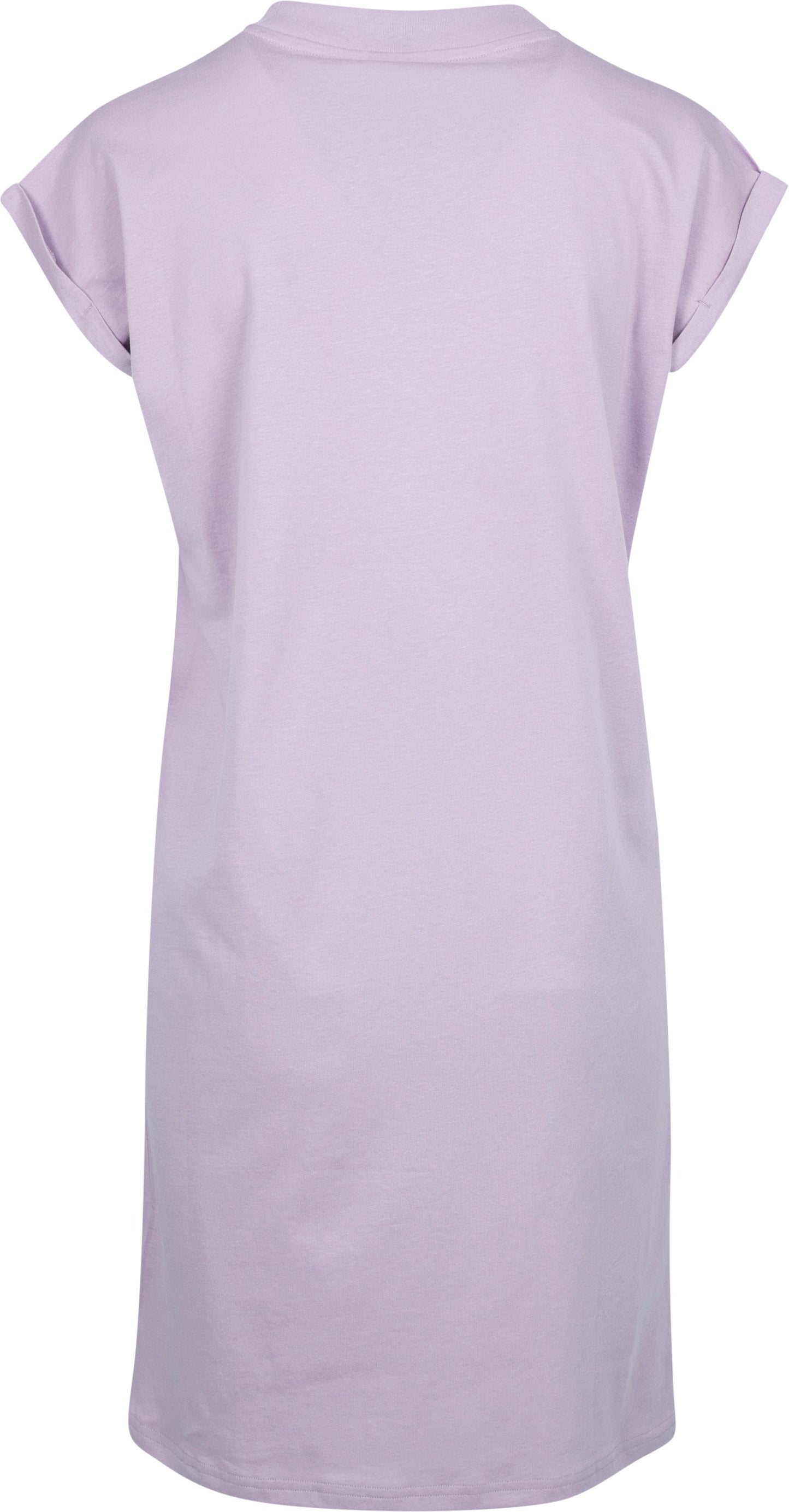 Build Your Brand Women's Lilac Turtle Extended Shoulder Dress Cotton Casual
