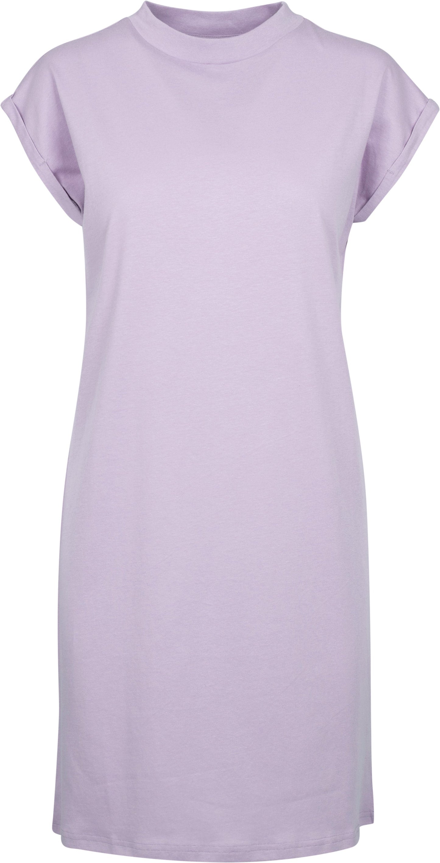 Build Your Brand Women's Lilac Turtle Extended Shoulder Dress Cotton Casual
