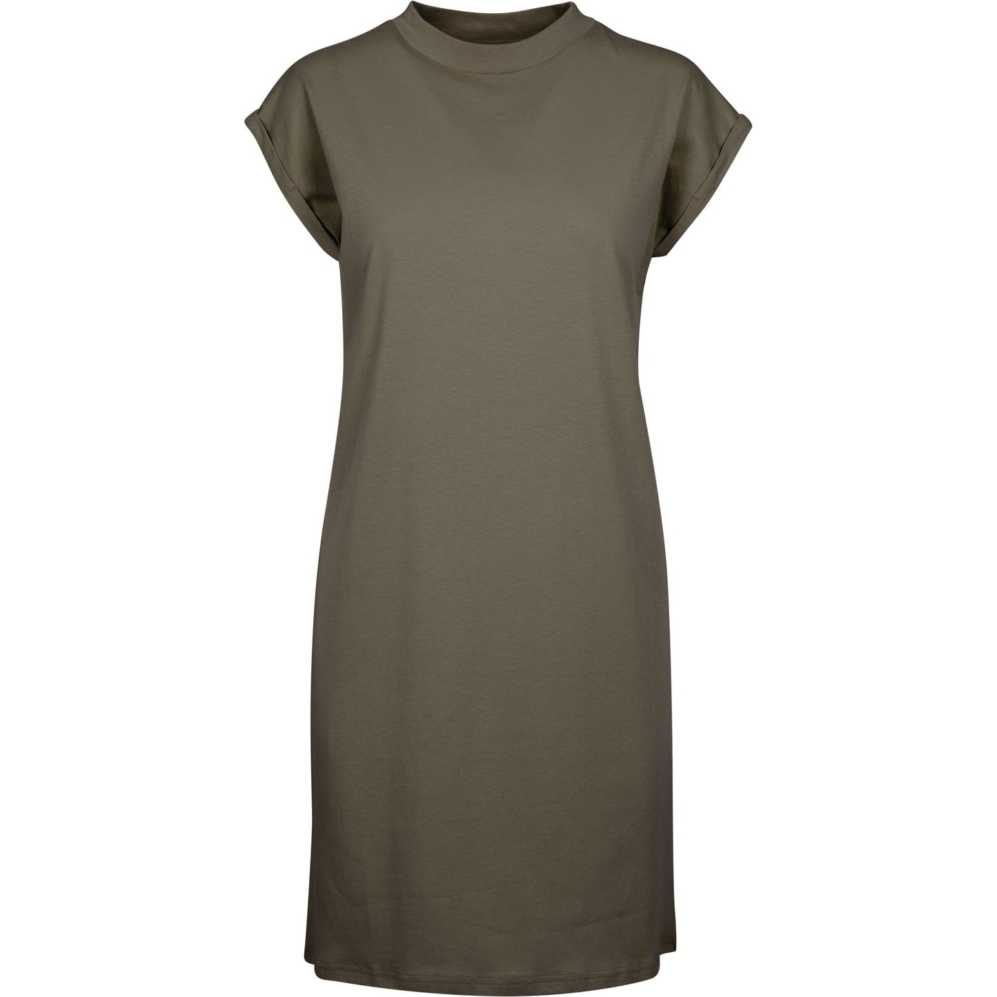 Build Your Brand Women's Olive Turtle Extended Shoulder Dress Casual T-Shirt