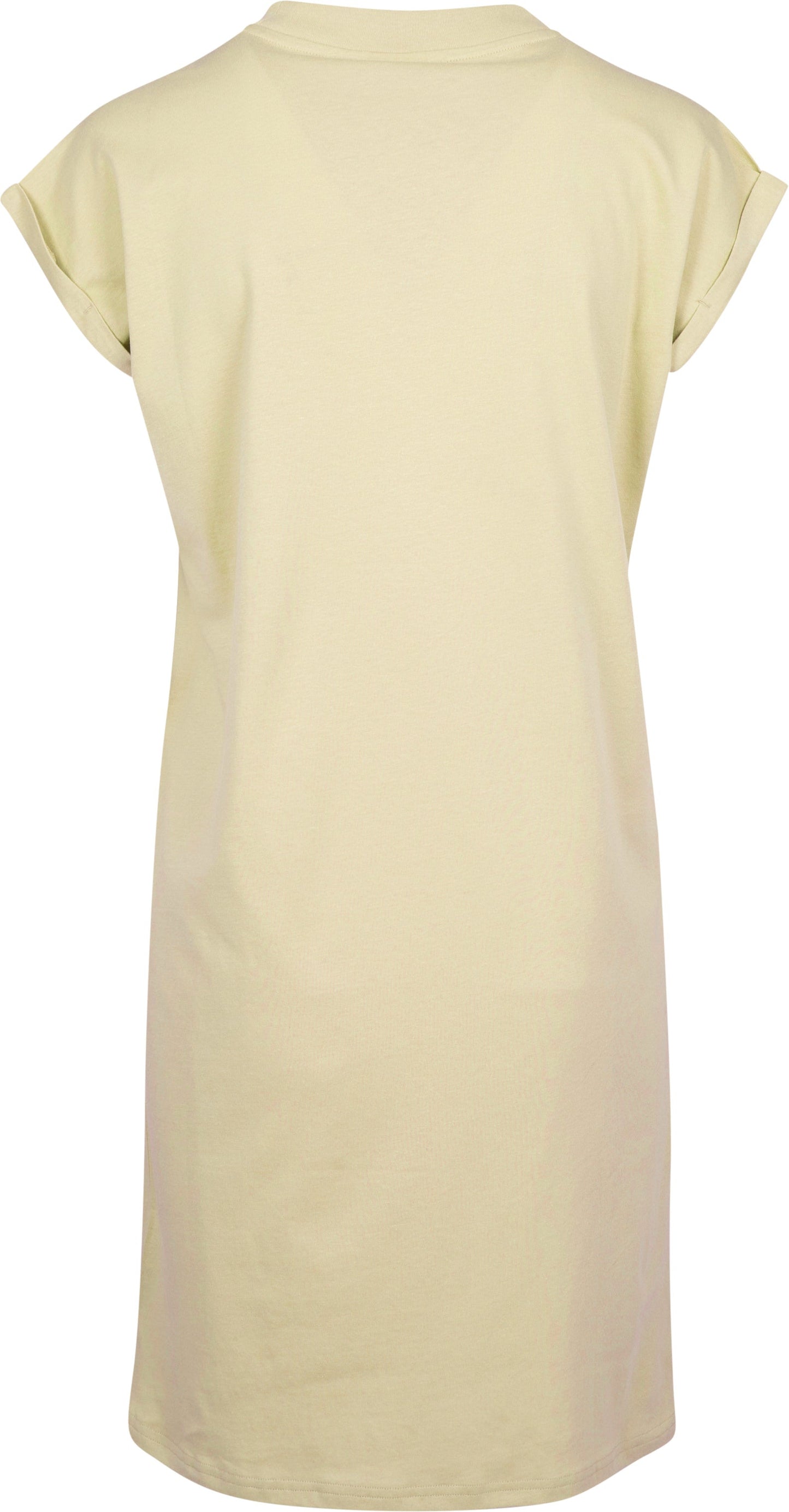 Build Your Brand Women's Turtle Neck Extended Shoulder Dress Soft Yellow XS-2XL