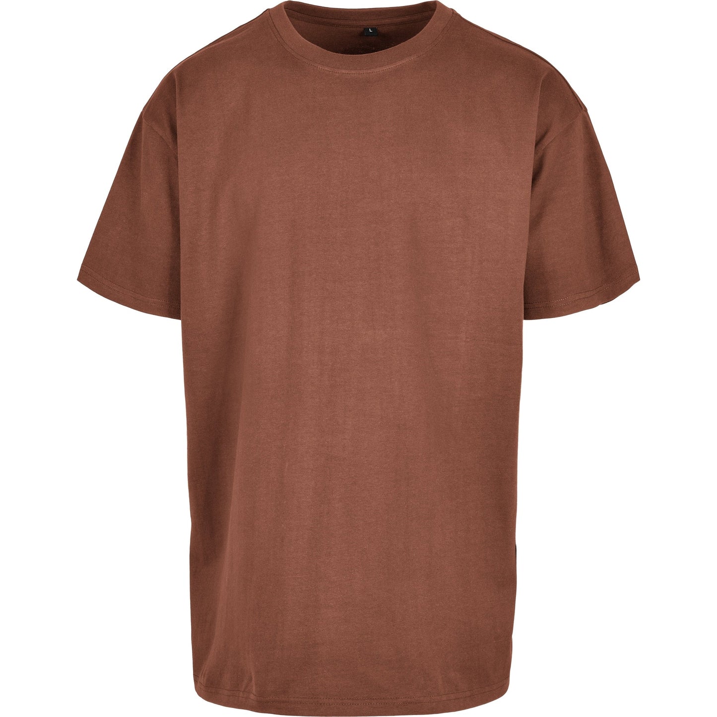 Build Your Brand Heavy Oversized Tee Bark Crew Neck Casual Fit 100% Cotton