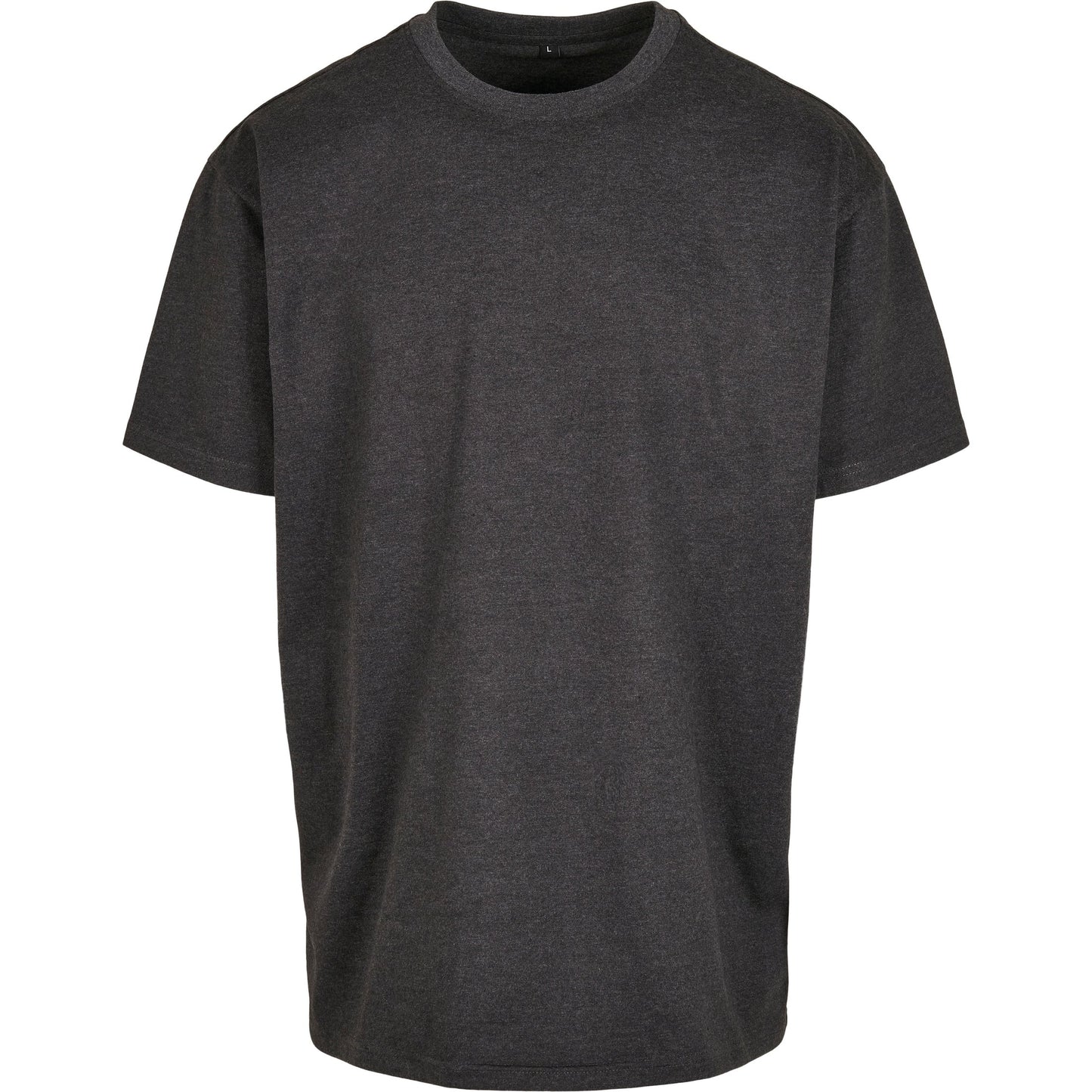 Build Your Brand Heavy Oversized Tee Charcoal Crew Neck Casual Fit 100% Cotton