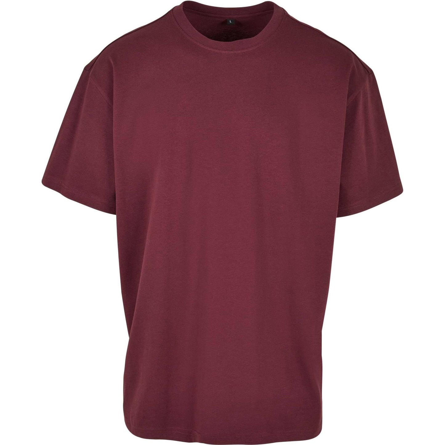 Build Your Brand Heavy Oversized Tee Cherry Crew Neck Casual Fit 100% Cotton
