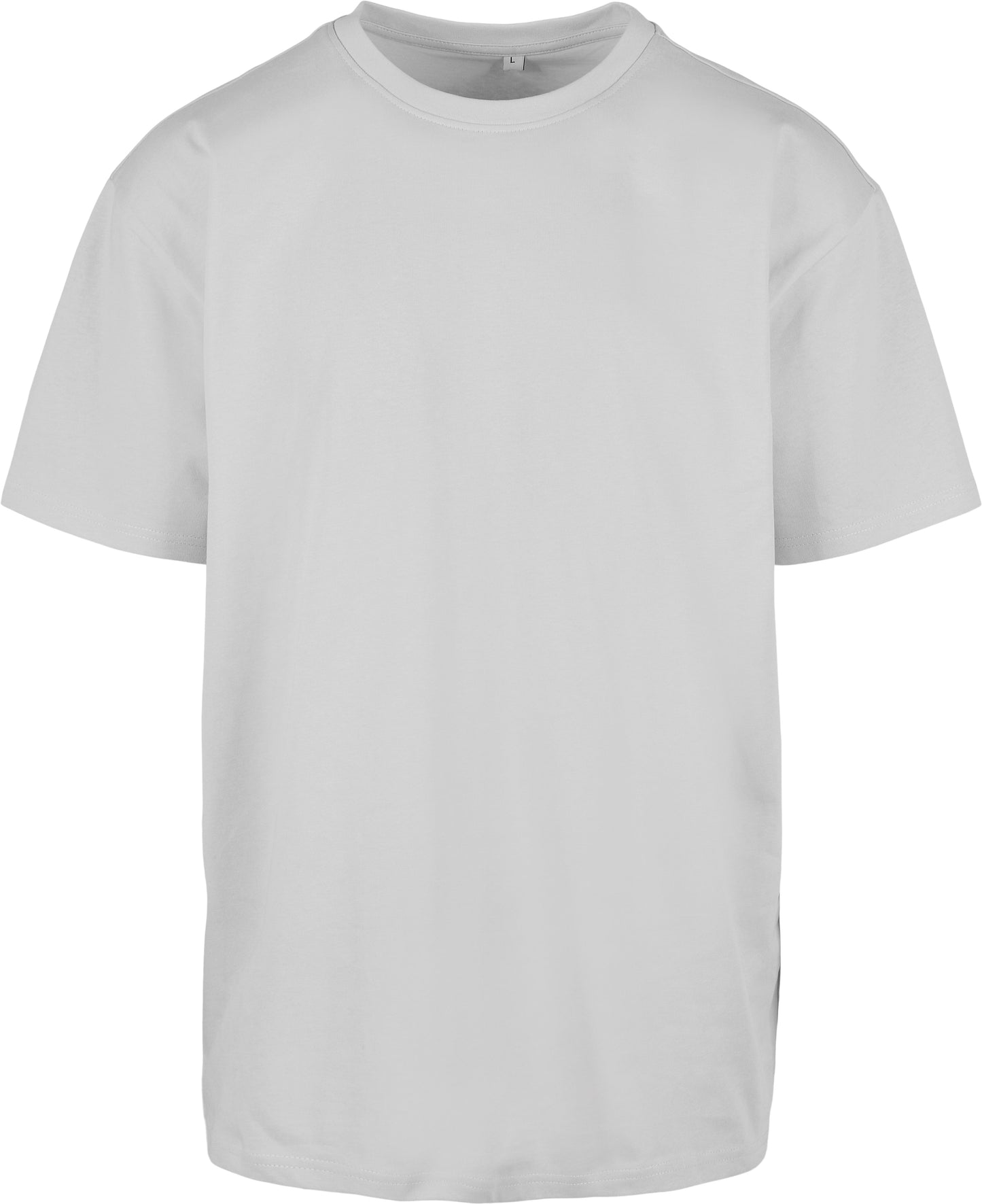 Build Your Brand Heavy Oversized Tee Light Asphalt Crew Neck Casual Fit