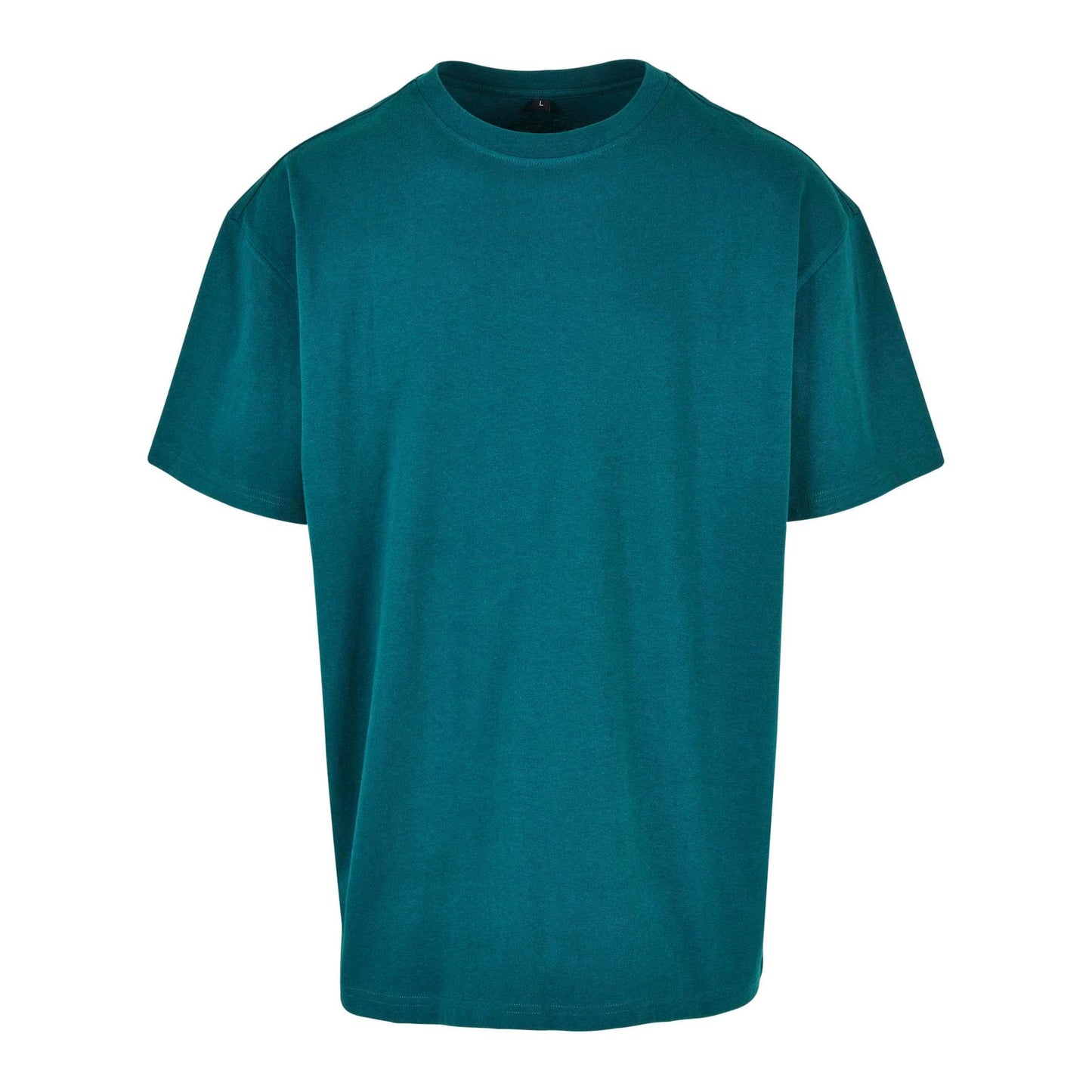 Build Your Brand Heavy Oversized Tee Retro Green Crew Neck Casual Fit