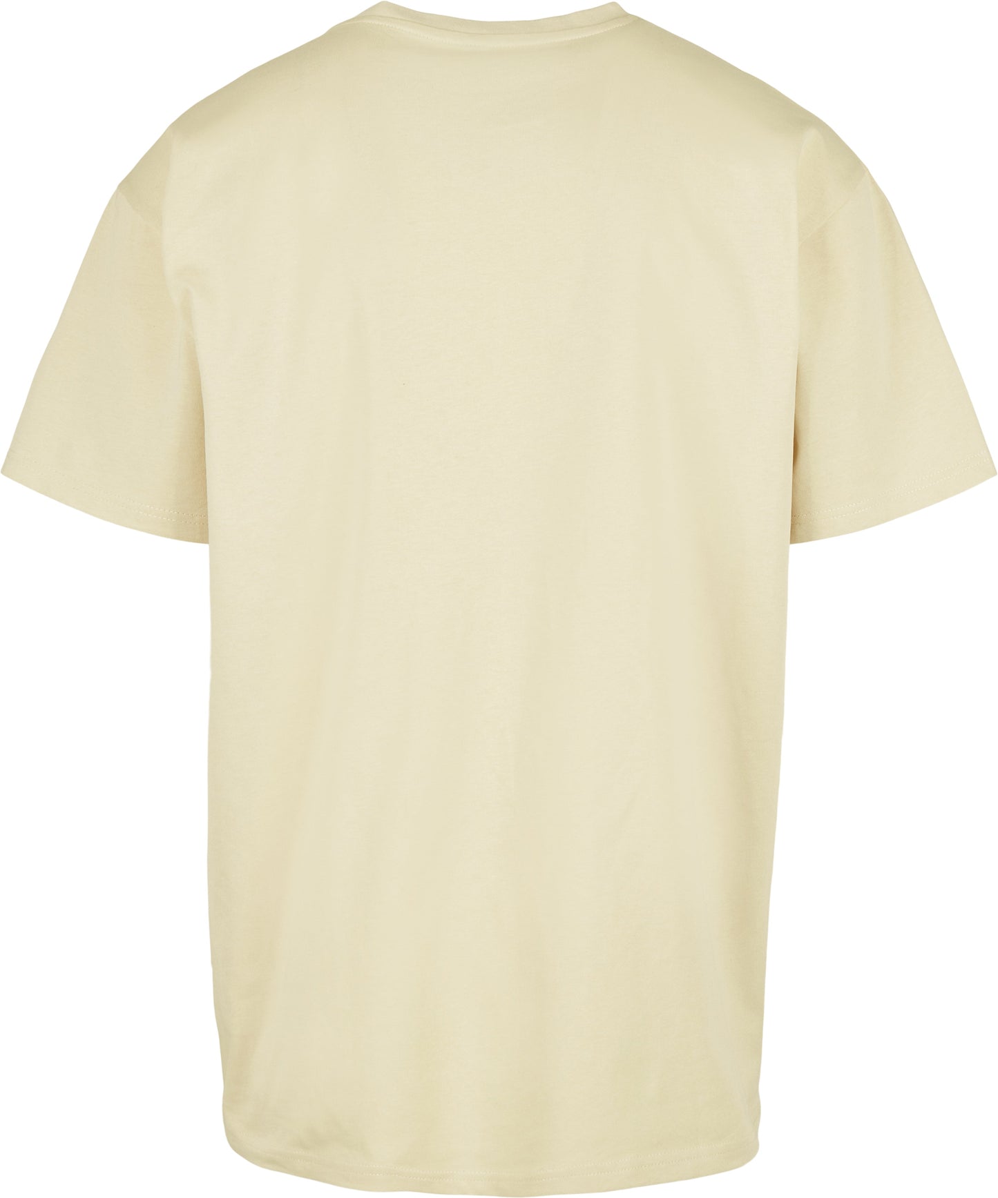 Build Your Brand Heavy Oversized Tee Soft Yellow Crew Neck Casual Fit